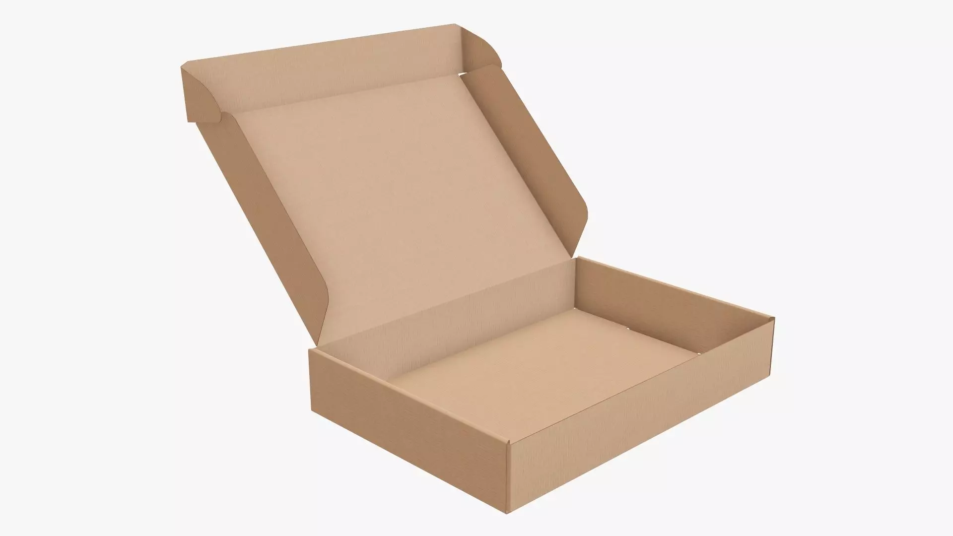 Corrugated cardboard box packaging 07 3D model