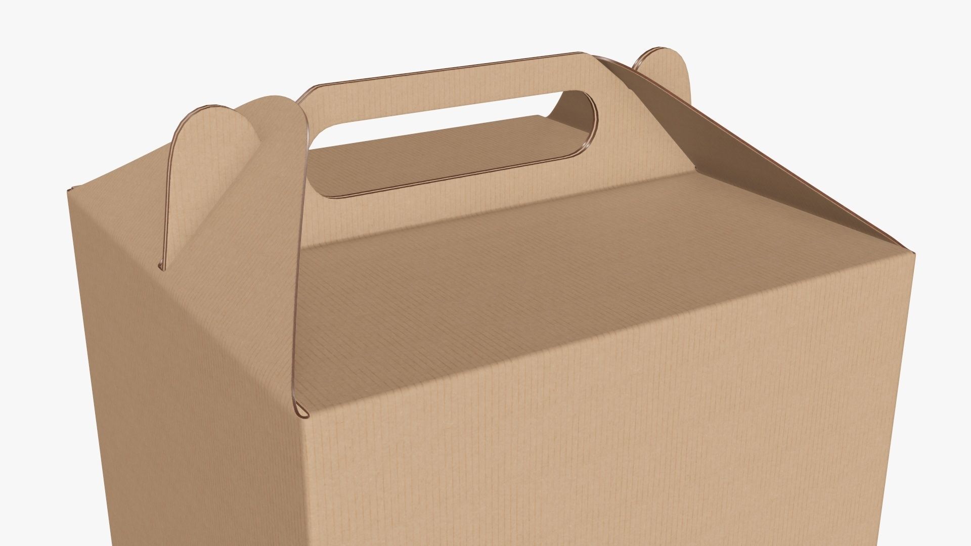 Gable box cardboard food packing 02 3D model_2