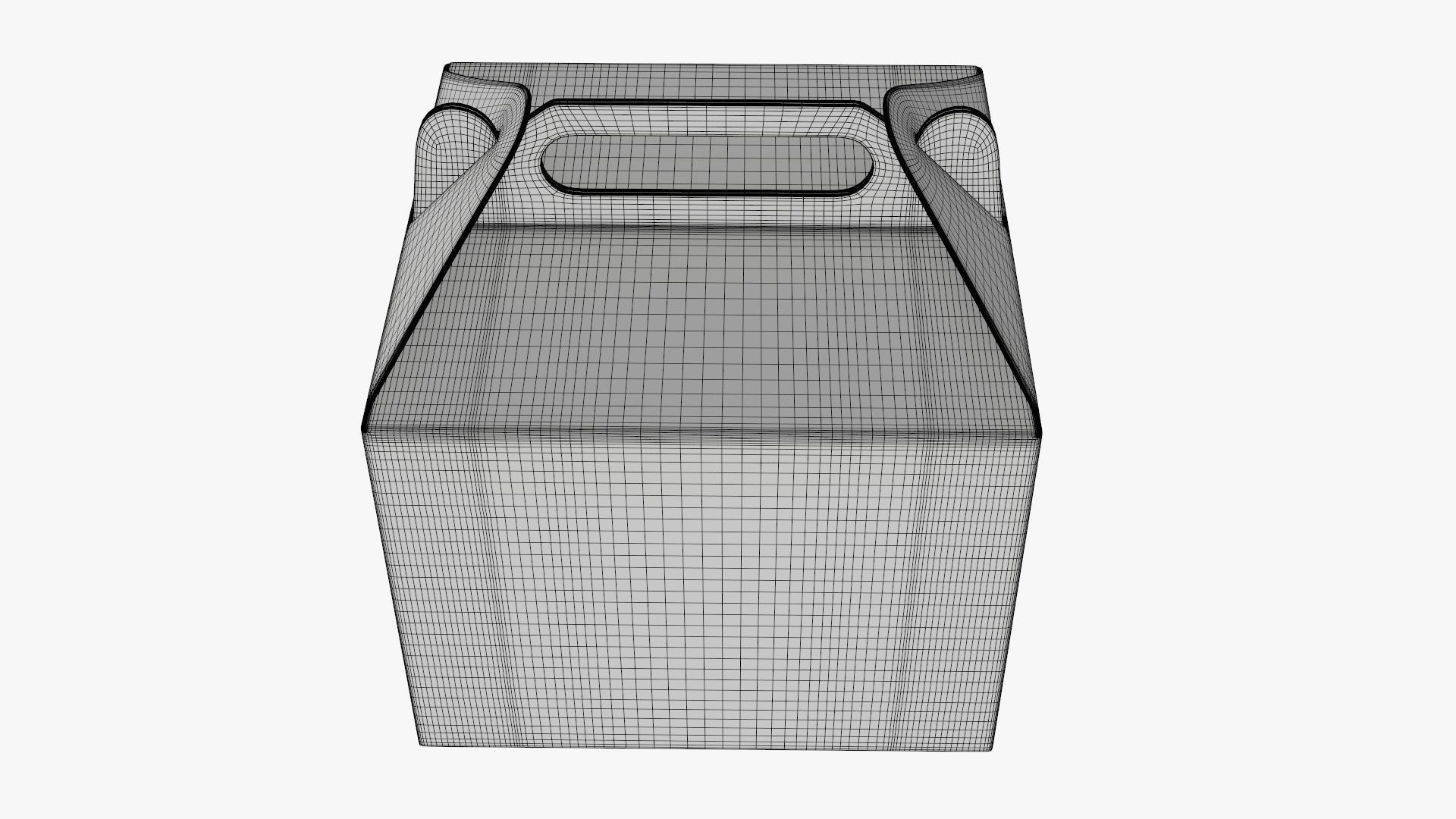 Gable box cardboard food packing 02 3D model_6