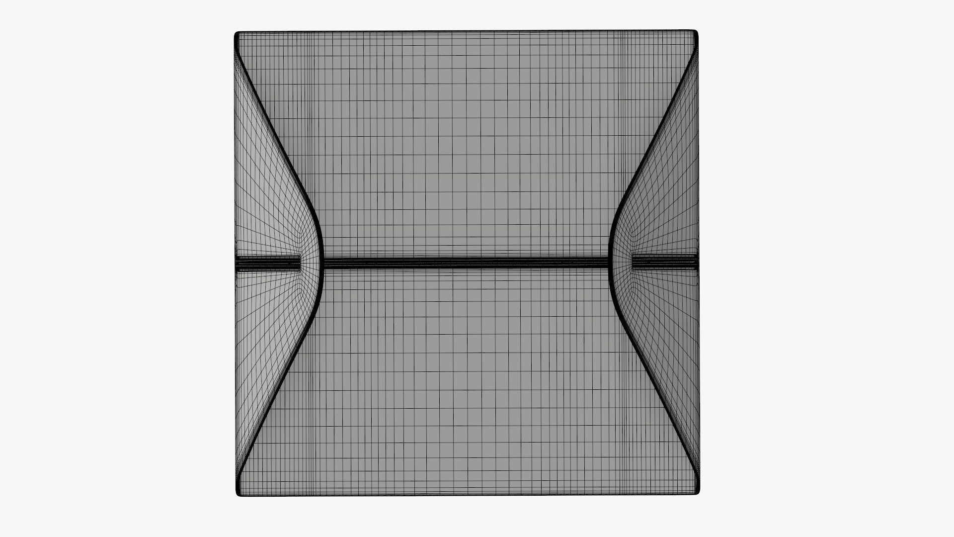 Gable box cardboard food packing 02 3D model_9