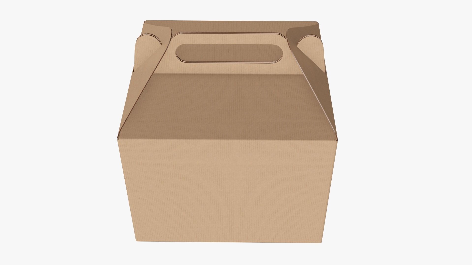 Gable box cardboard food packing 02 3D model_1