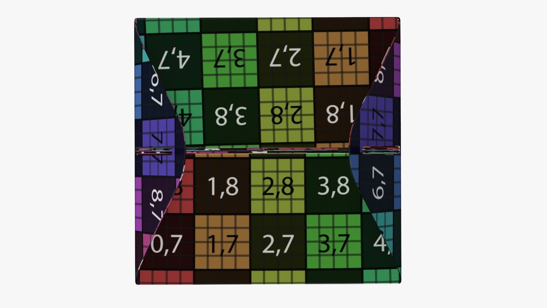 Gable box cardboard food packing 02 3D model_14