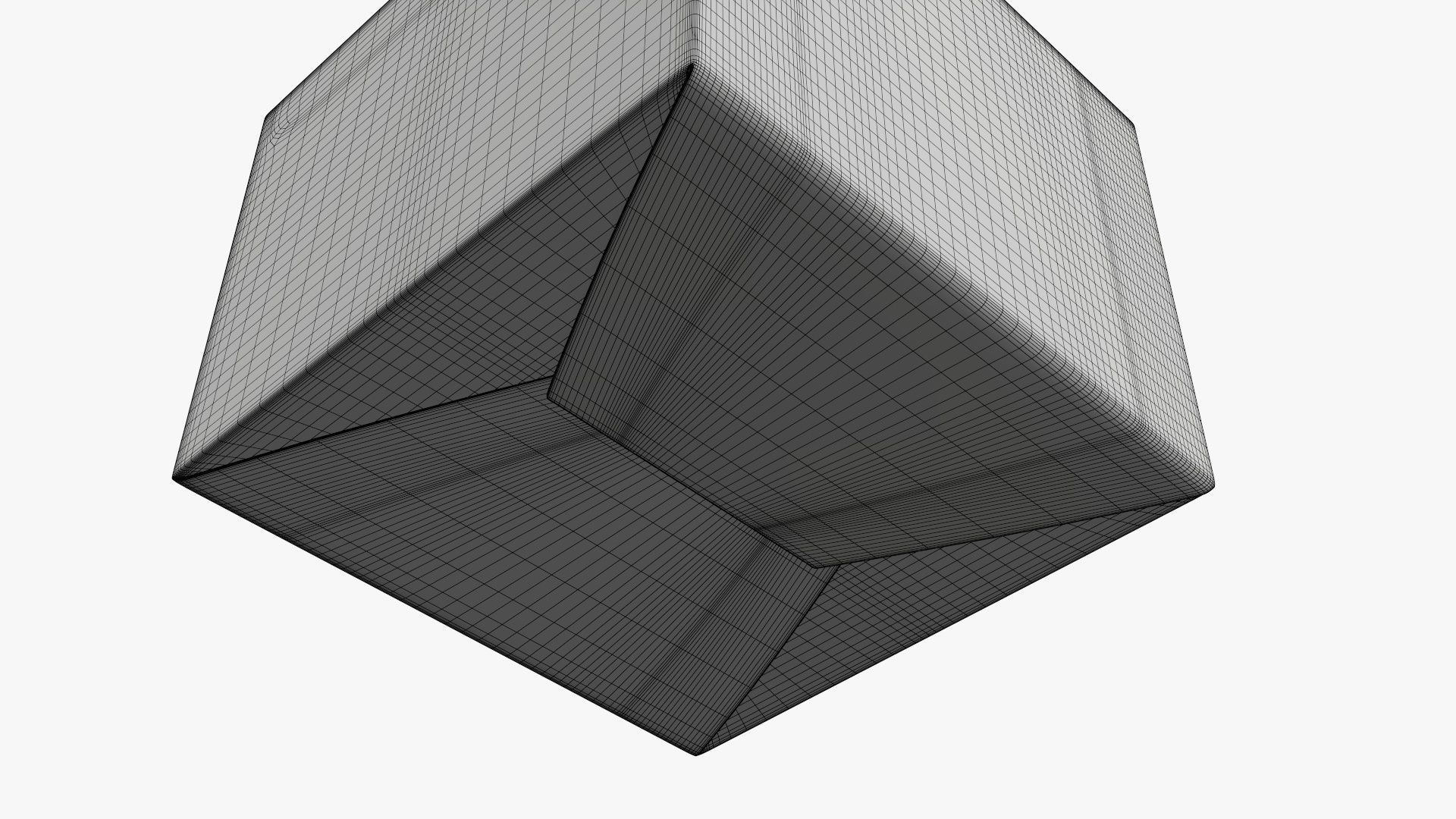 Gable box cardboard food packing 02 3D model_8