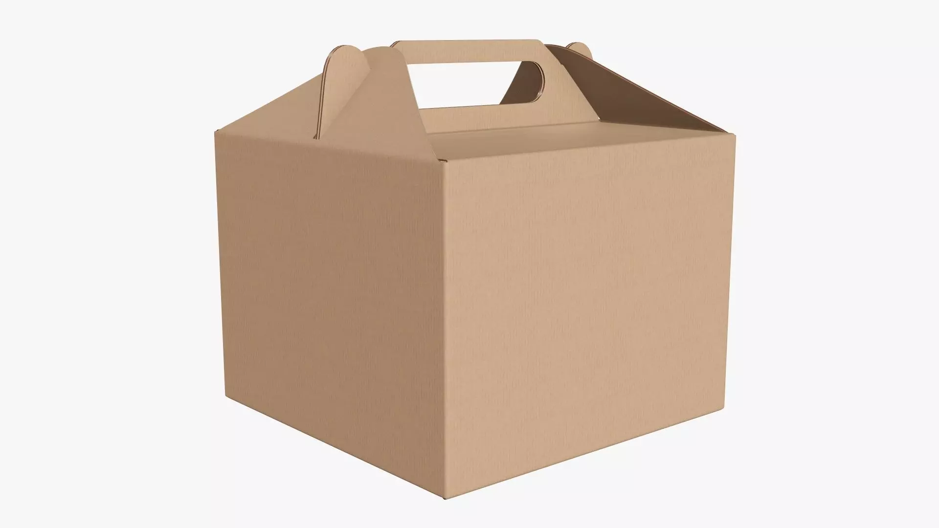 Gable box cardboard food packing 02 3D model_0