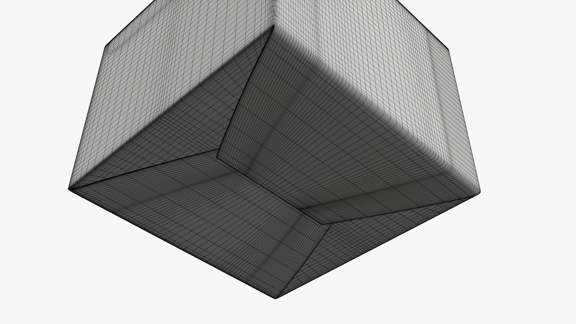 Gable box cardboard food packing 02 white 3D model_8