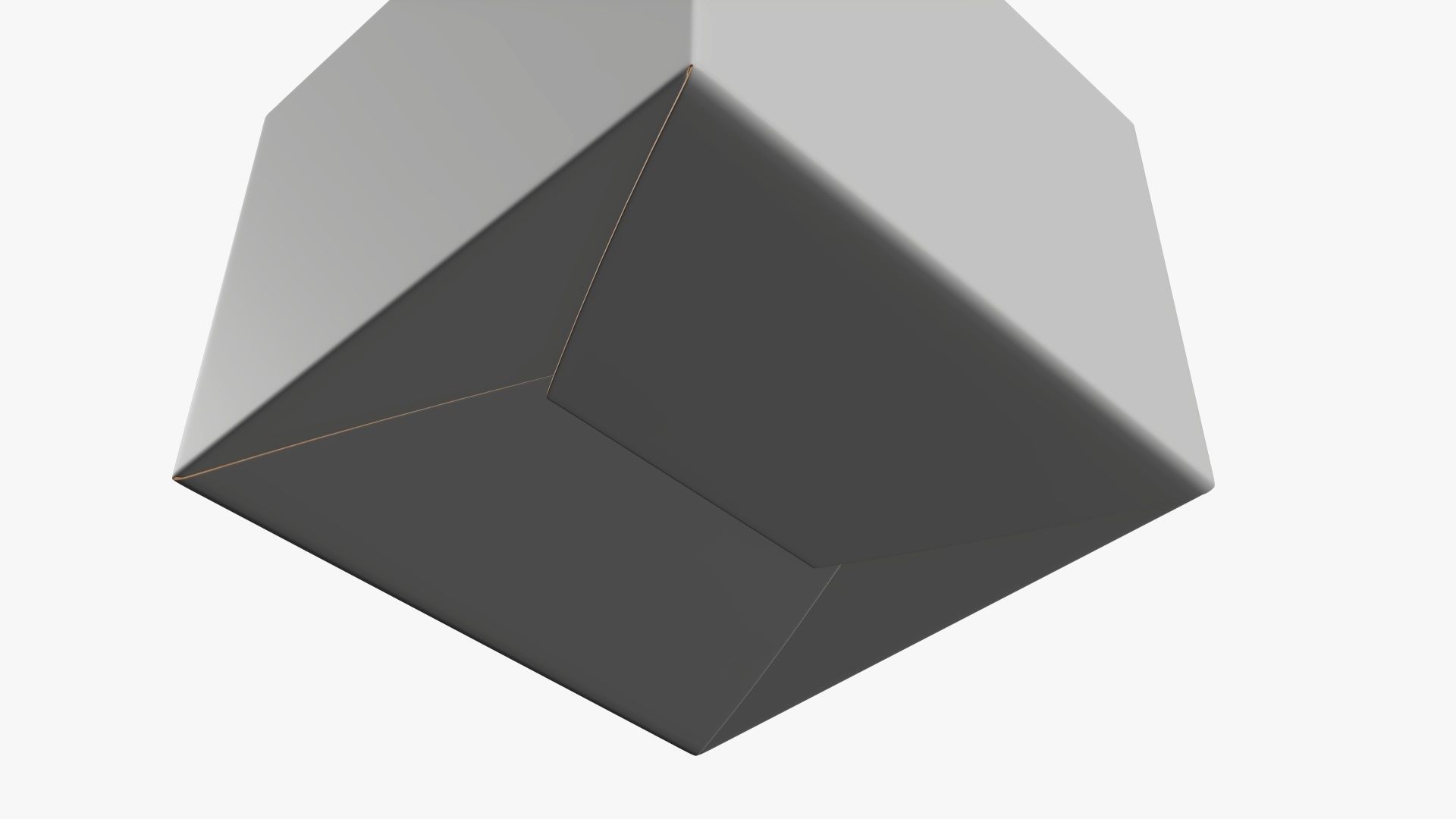 Gable box cardboard food packing 02 white 3D model_3