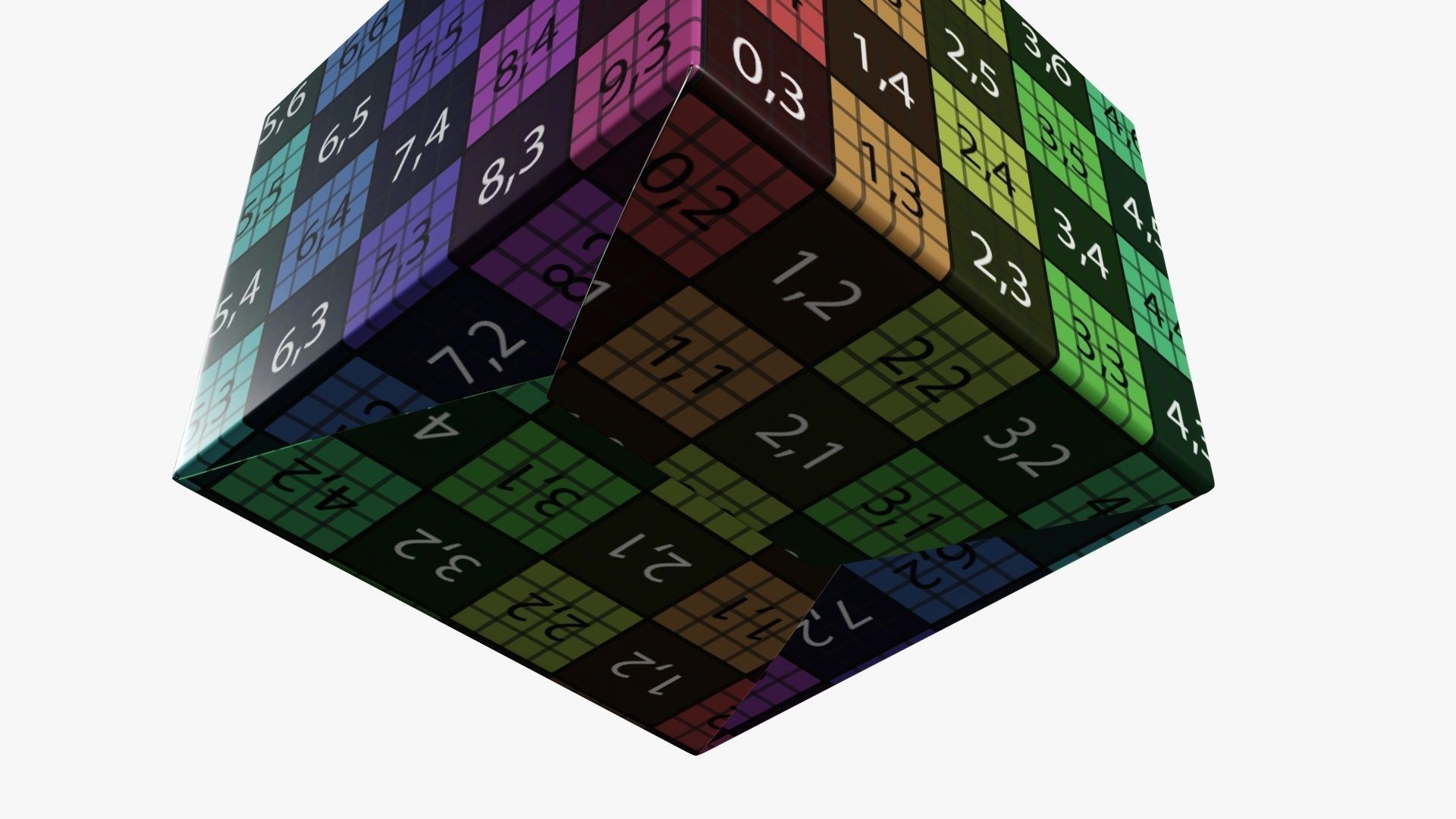 Gable box cardboard food packing 02 white 3D model_13