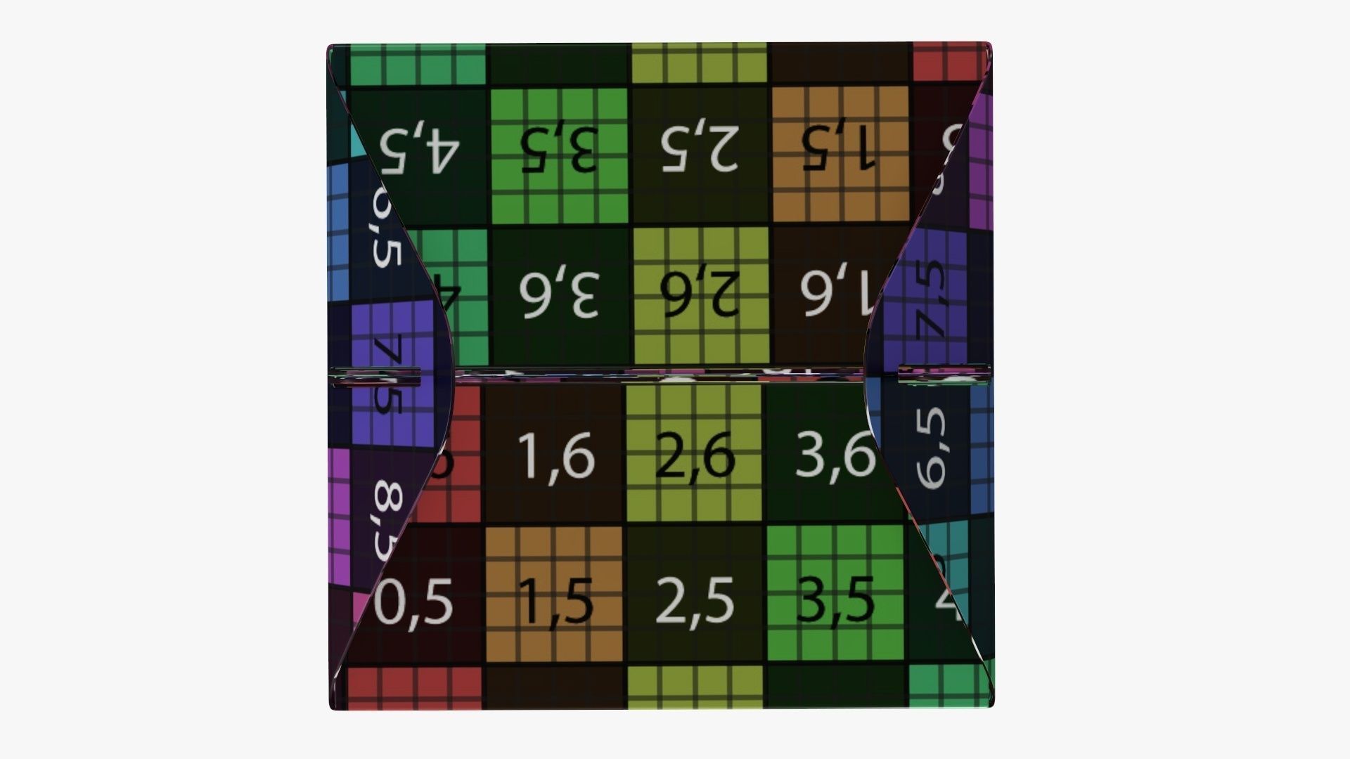 Gable box cardboard food packing 03 white 3D model_15