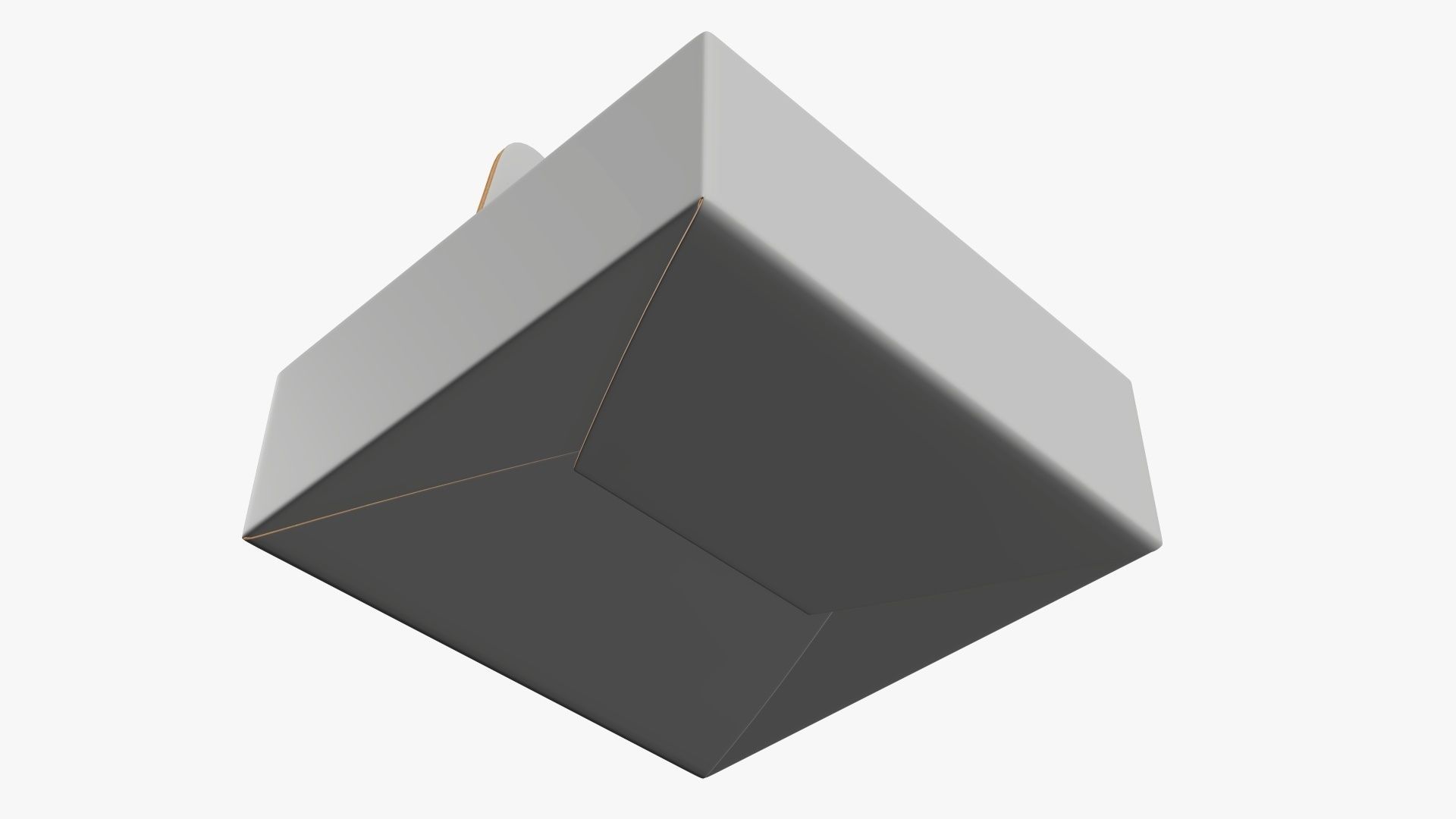 Gable box cardboard food packing 03 white 3D model_4