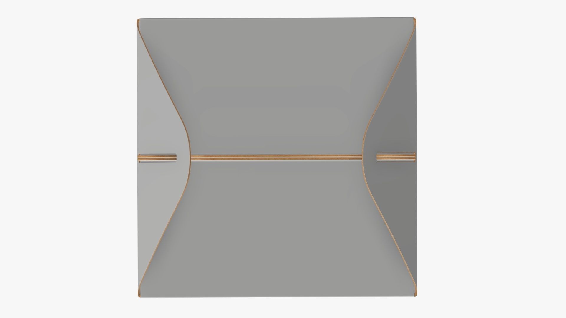 Gable box cardboard food packing 03 white 3D model_5