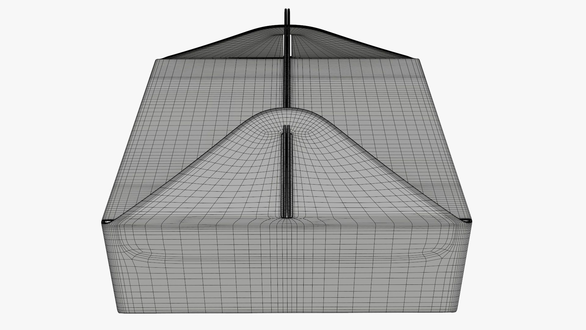 Gable box cardboard food packing 03 white 3D model_8