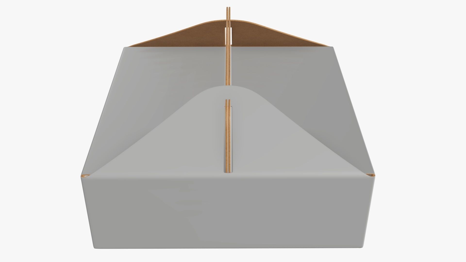 Gable box cardboard food packing 03 white 3D model_3