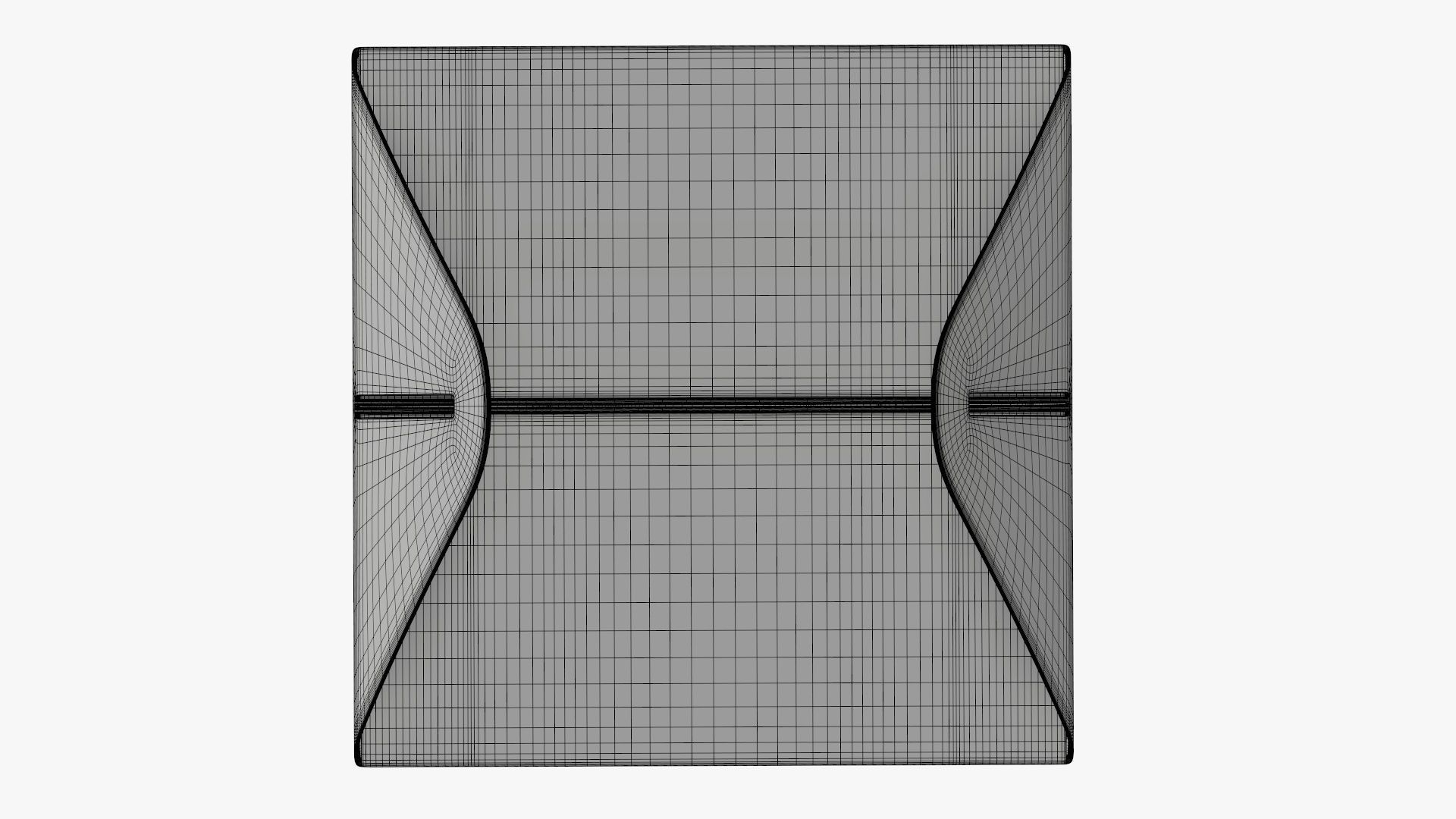 Gable box cardboard food packing 03 white 3D model_10