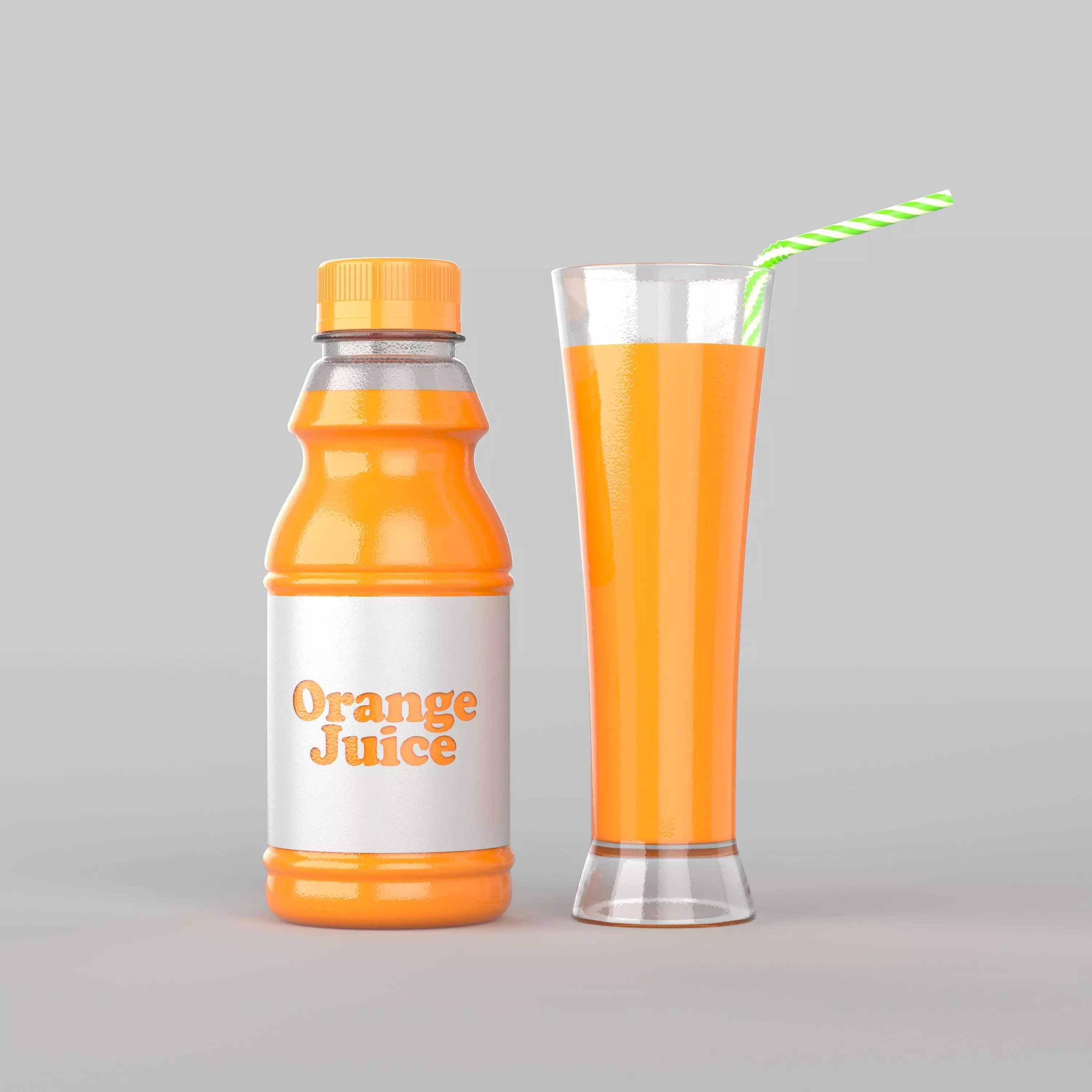 Juice Bottle 3D model_0