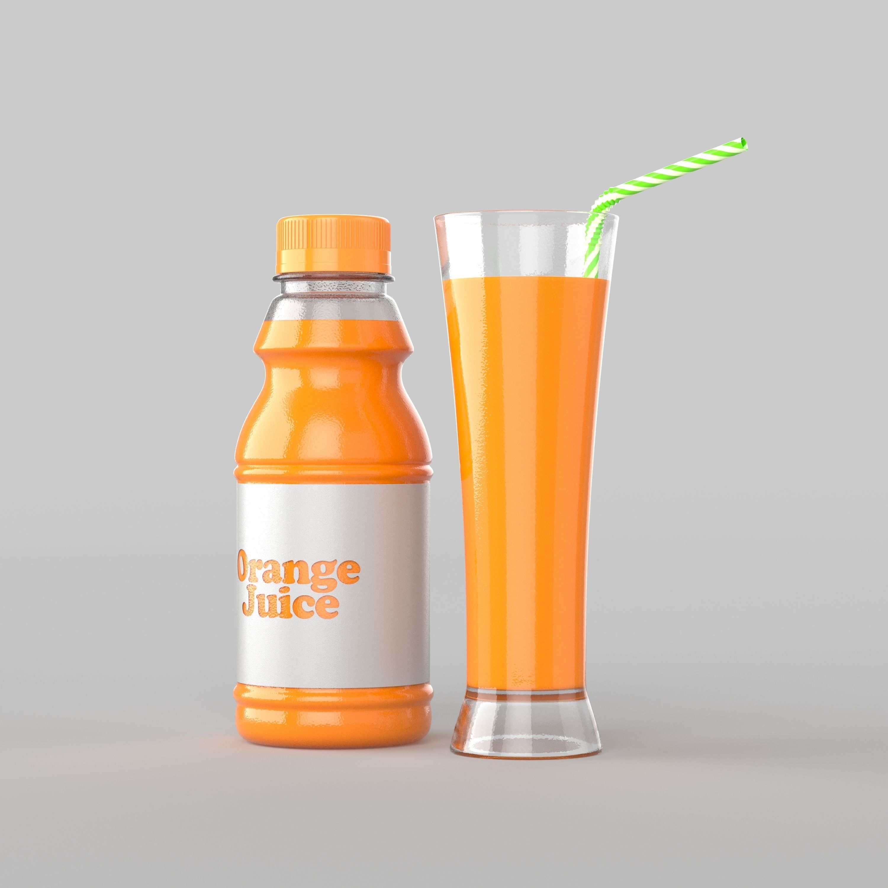 Juice Bottle 3D model_1