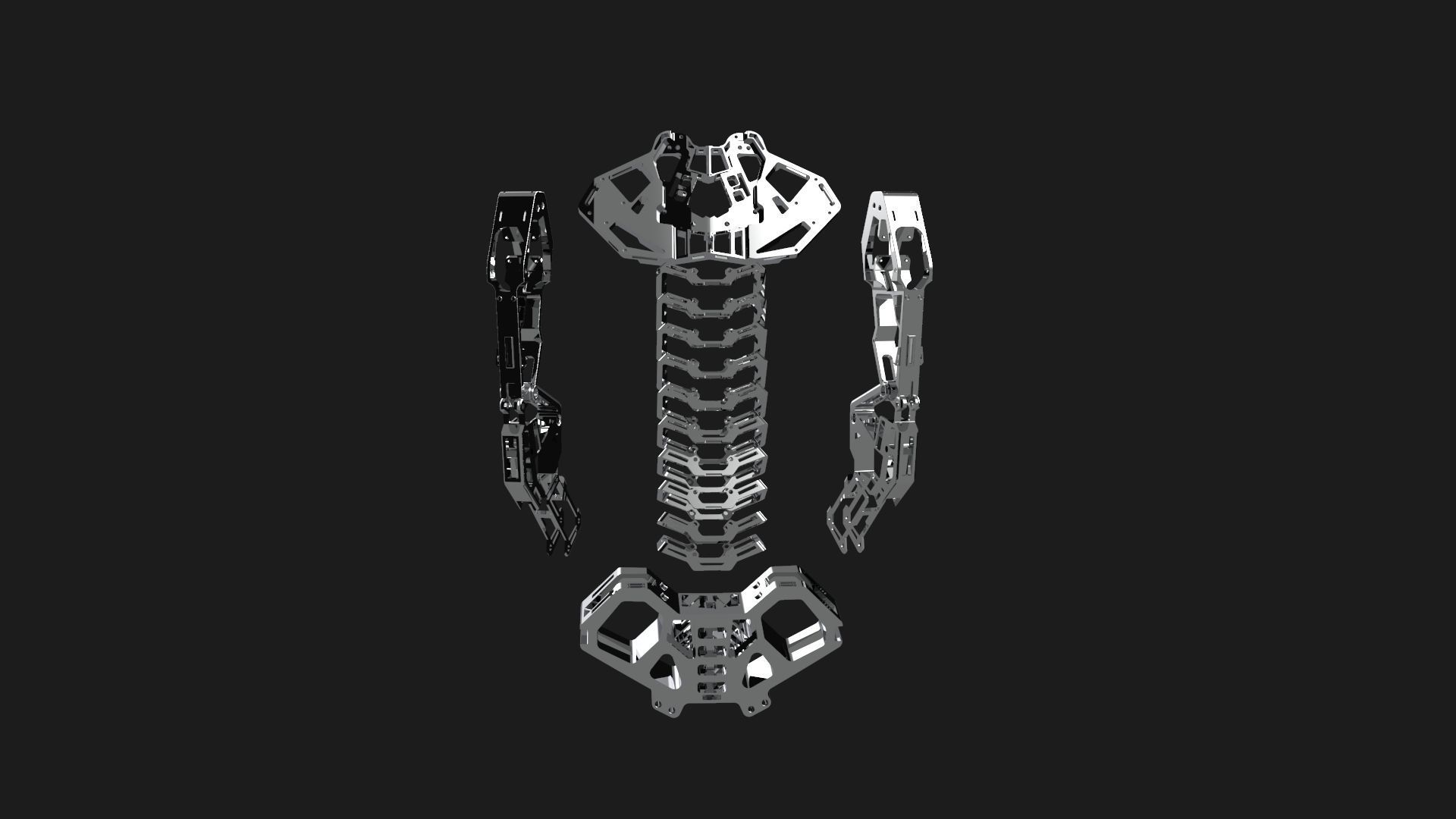 robotic design skeleton scifi  3D model_1