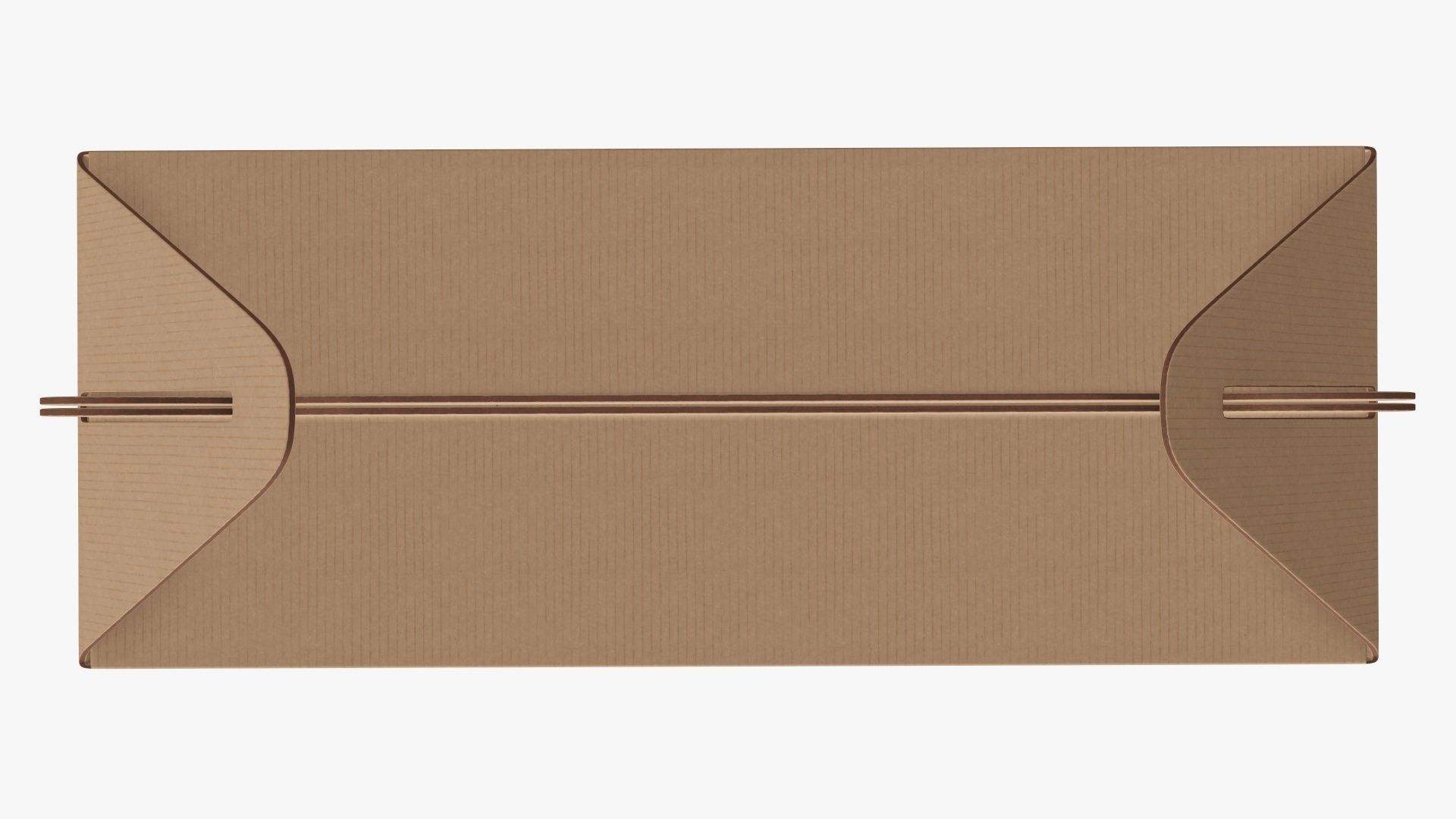 Gable box cardboard food packing 06 3D model_4