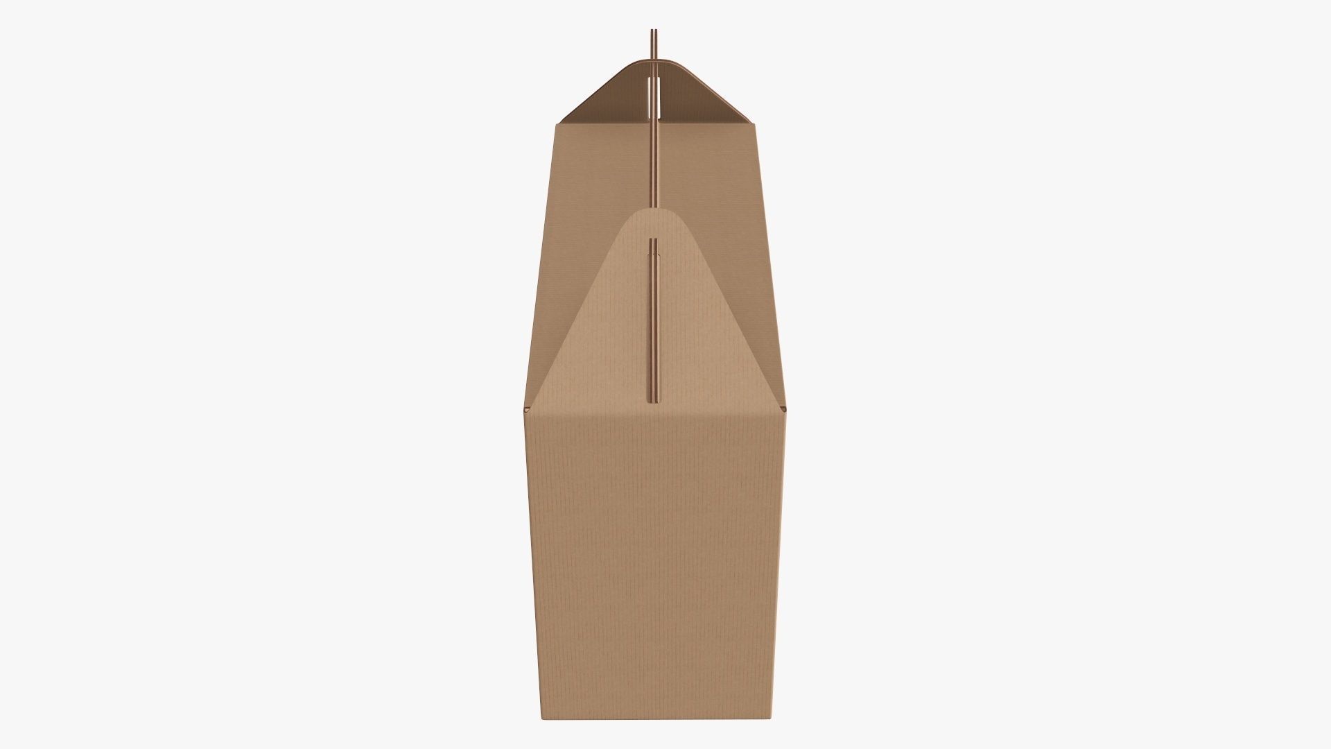 Gable box cardboard food packing 06 3D model_2
