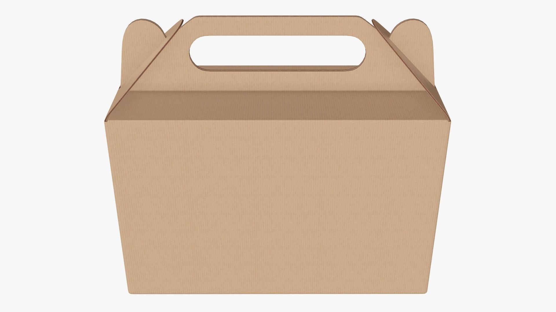 Gable box cardboard food packing 06 3D model_1