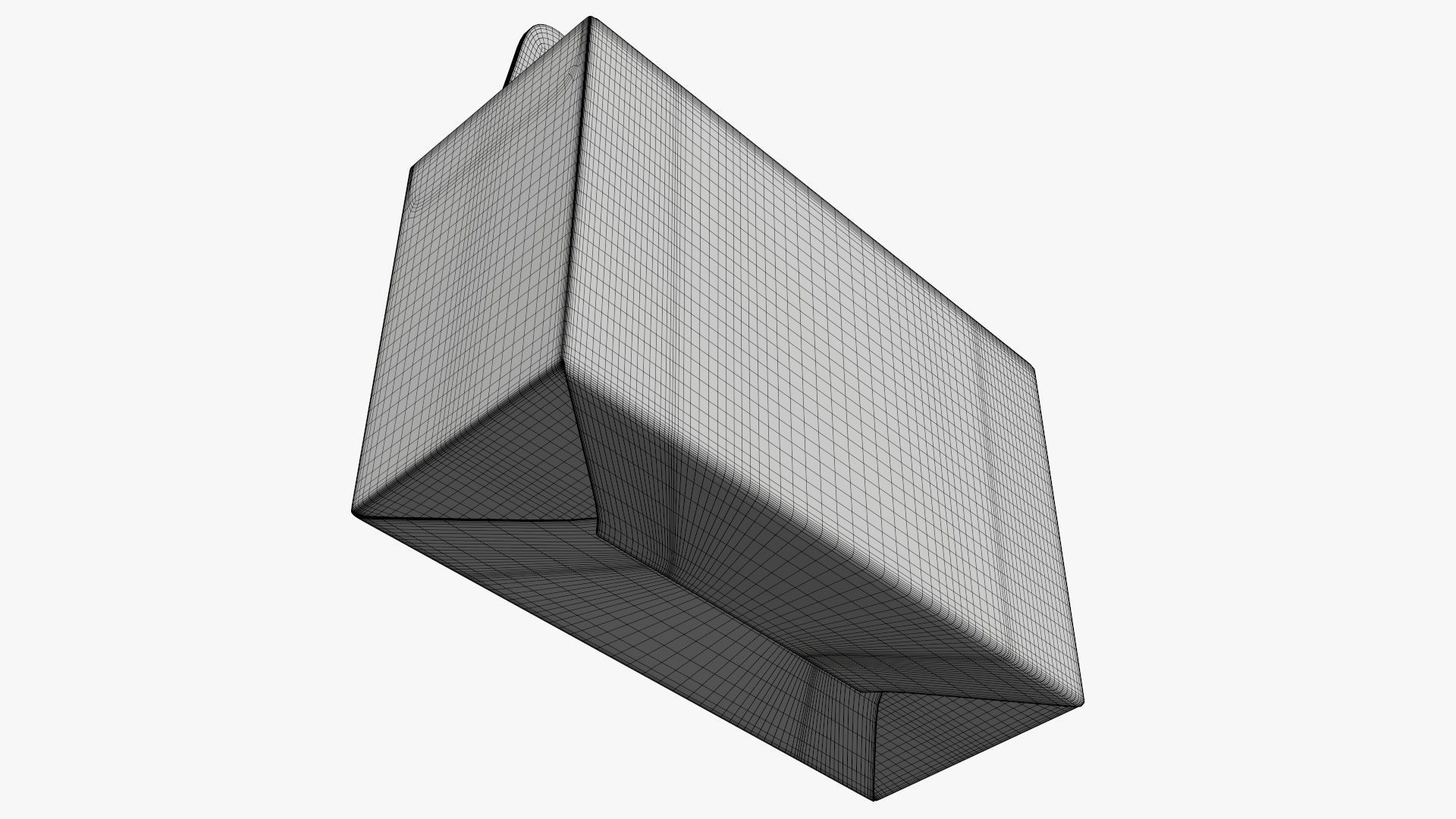 Gable box cardboard food packing 06 3D model_8