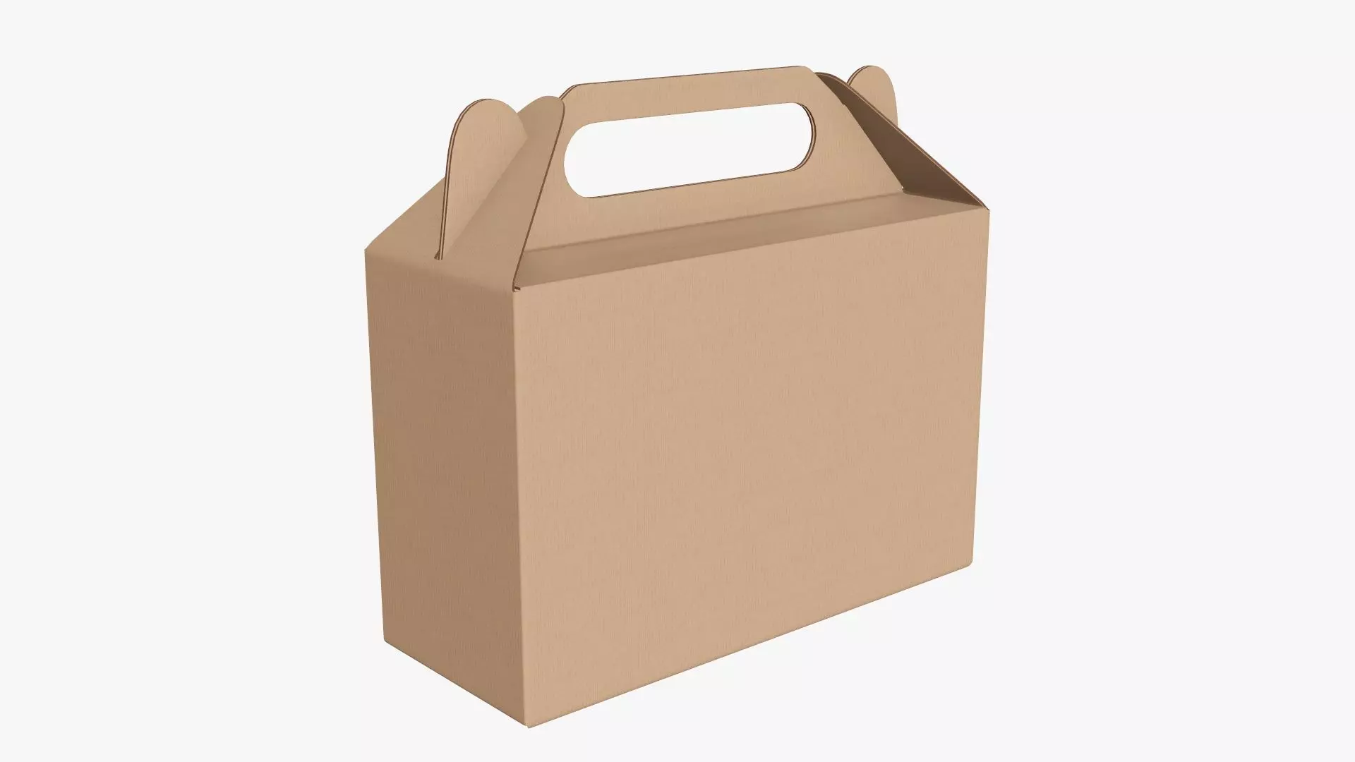 Gable box cardboard food packing 06 3D model_0