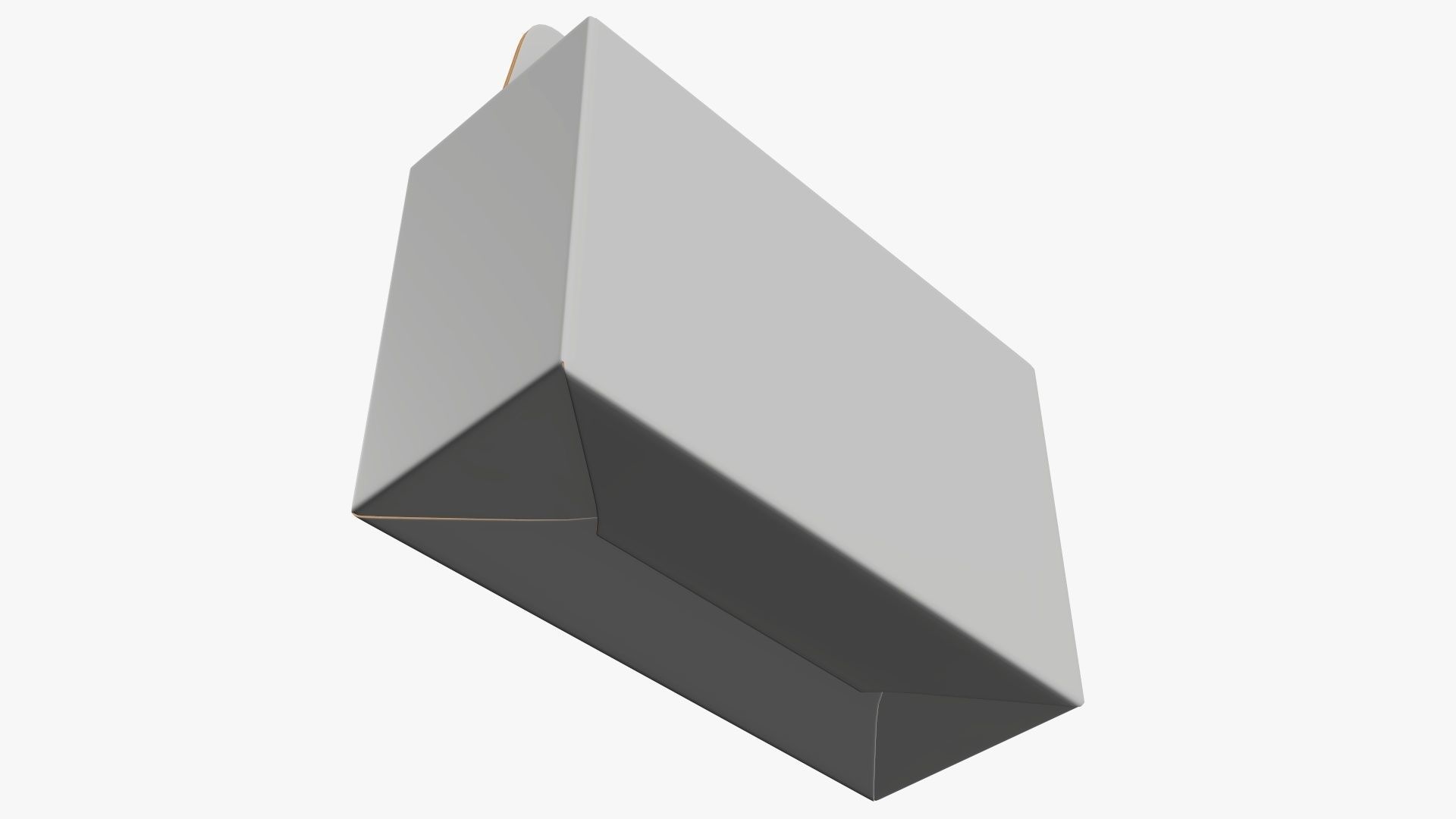 Gable box cardboard food packing 06 white 3D model_3