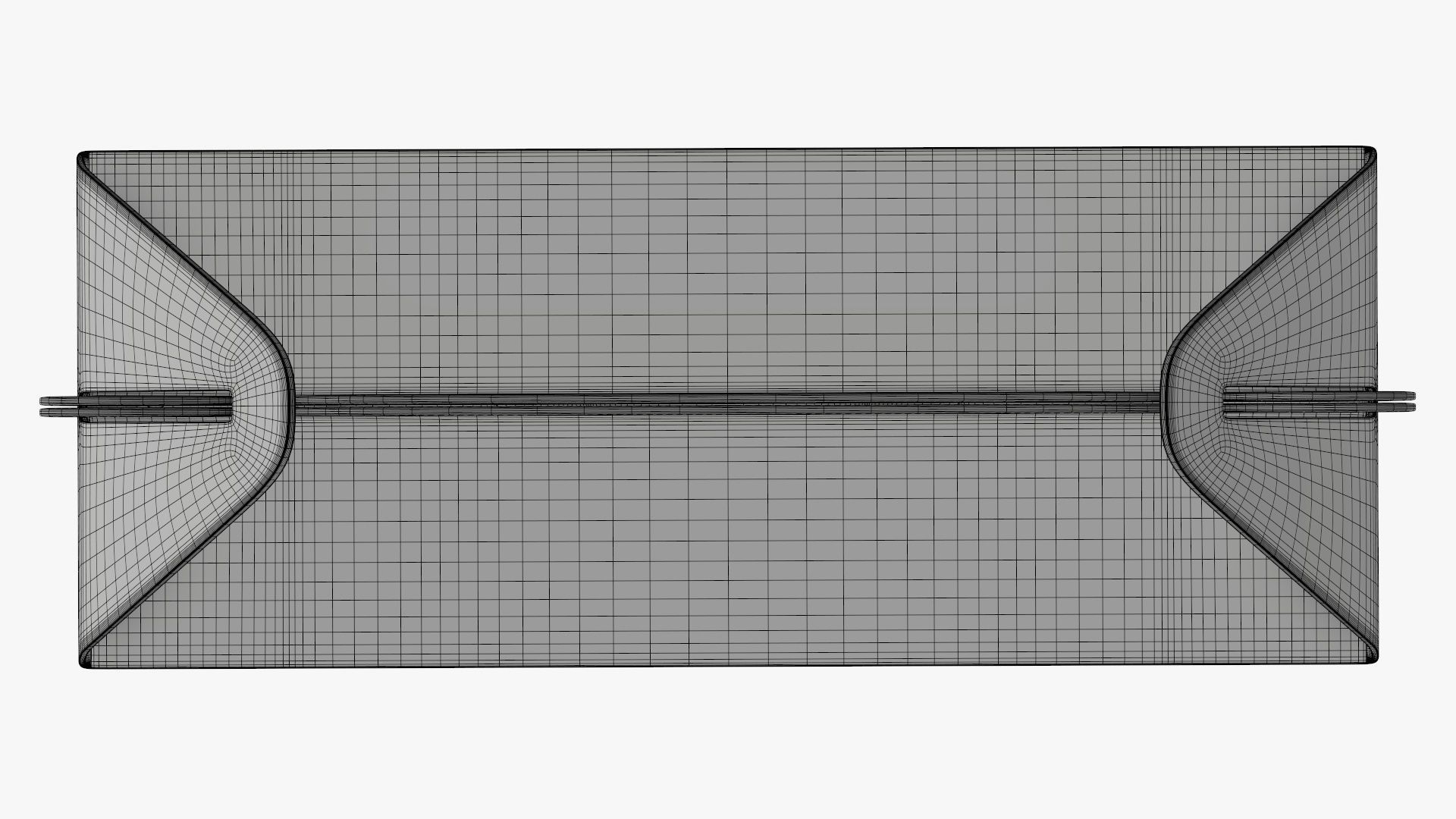 Gable box cardboard food packing 06 white 3D model_9