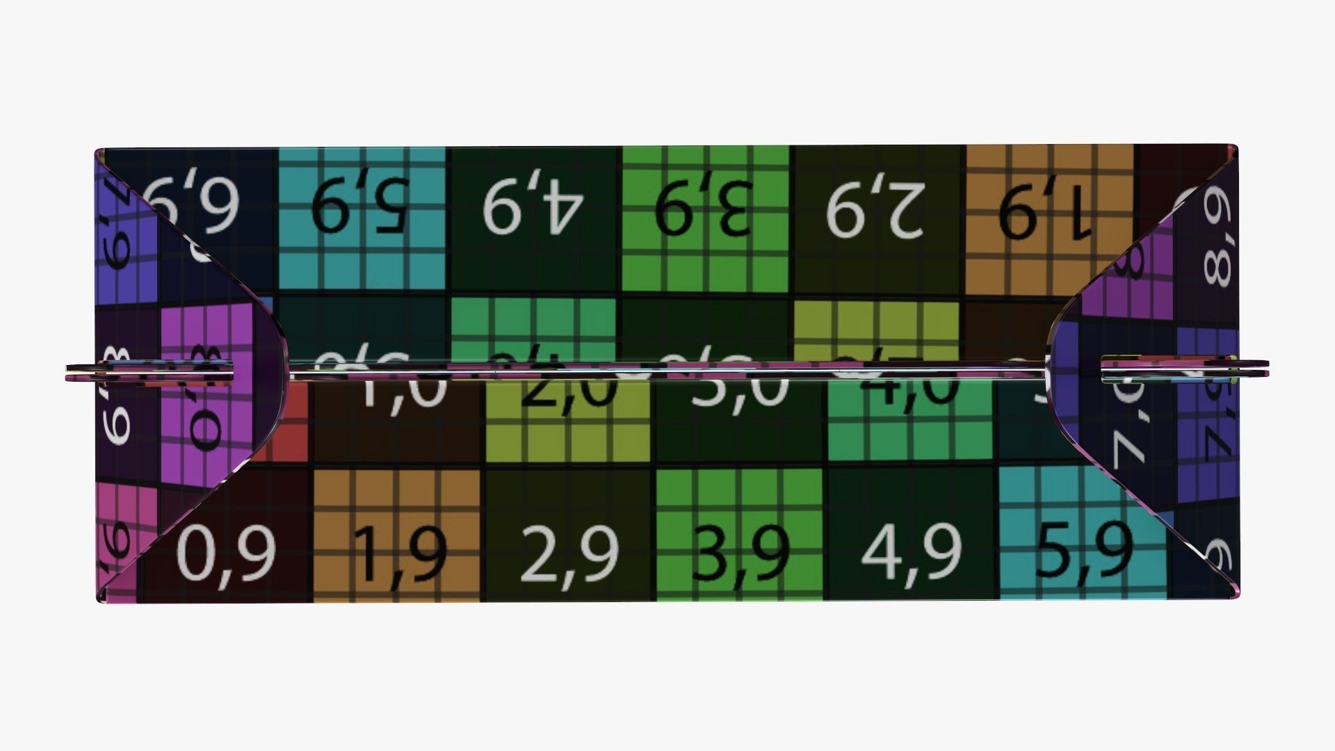 Gable box cardboard food packing 07 3D model_14