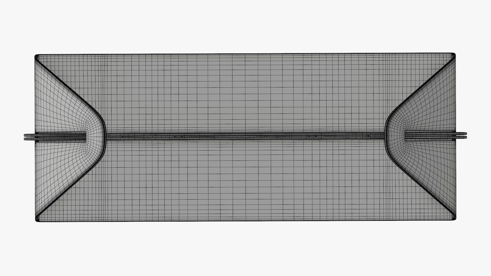 Gable box cardboard food packing 07 3D model_9