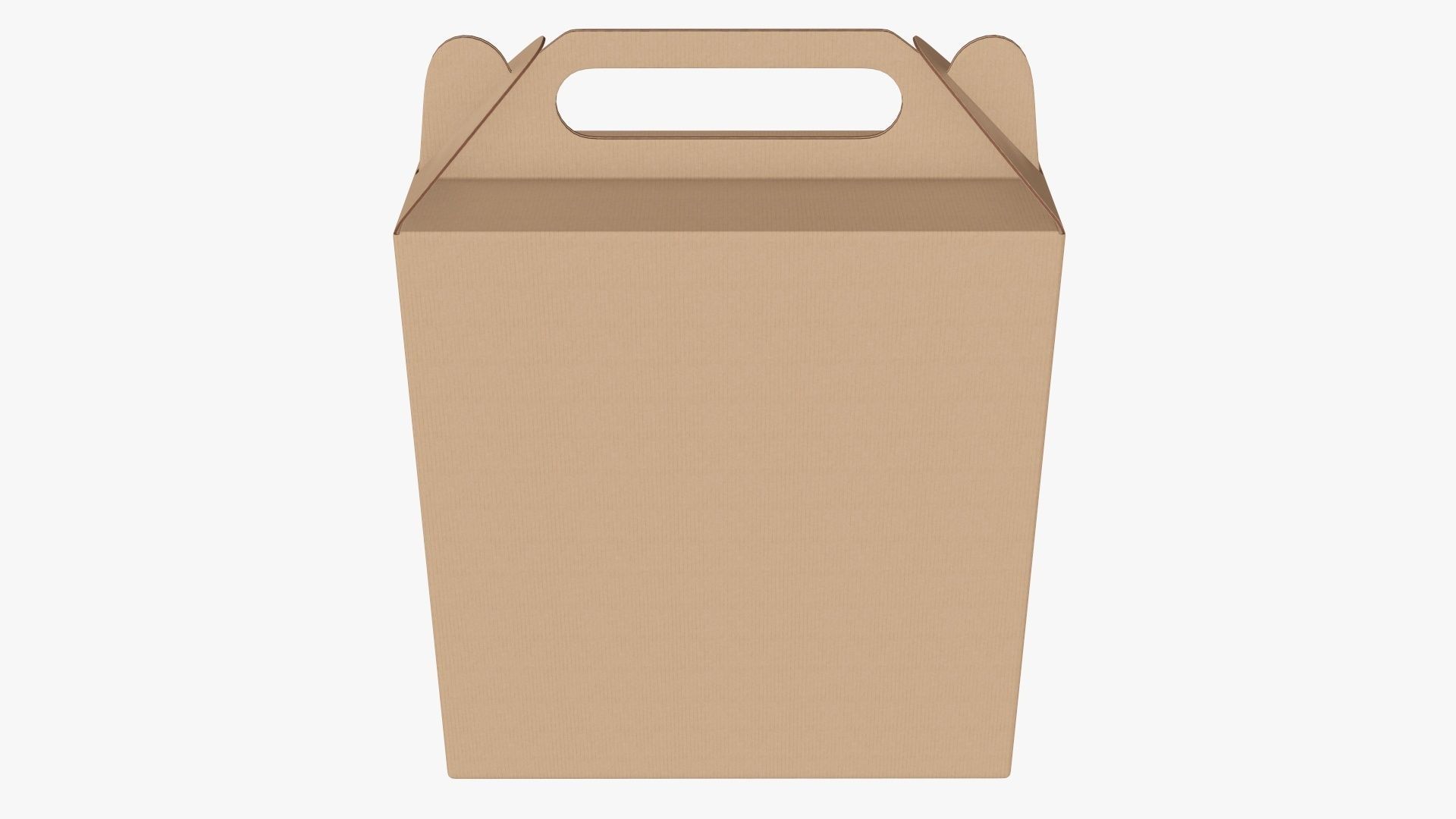 Gable box cardboard food packing 07 3D model_1