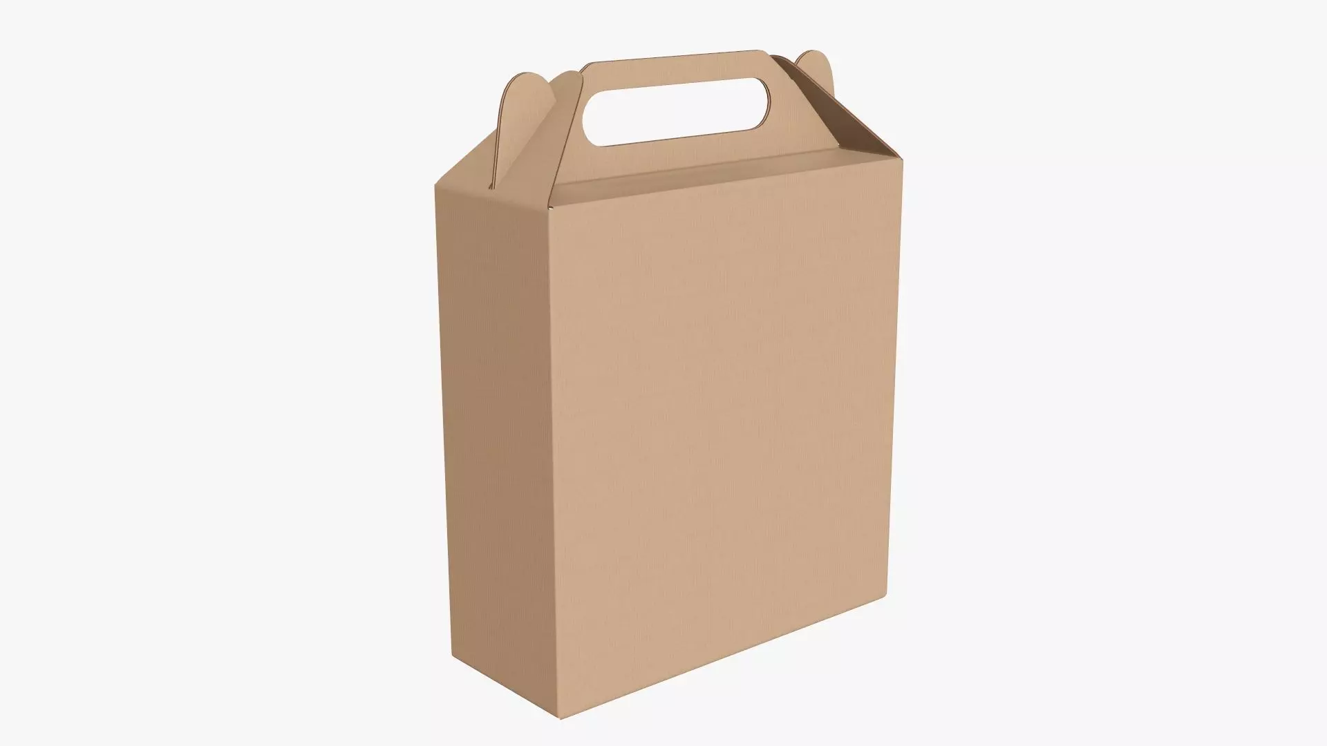 Gable box cardboard food packing 07 3D model_0