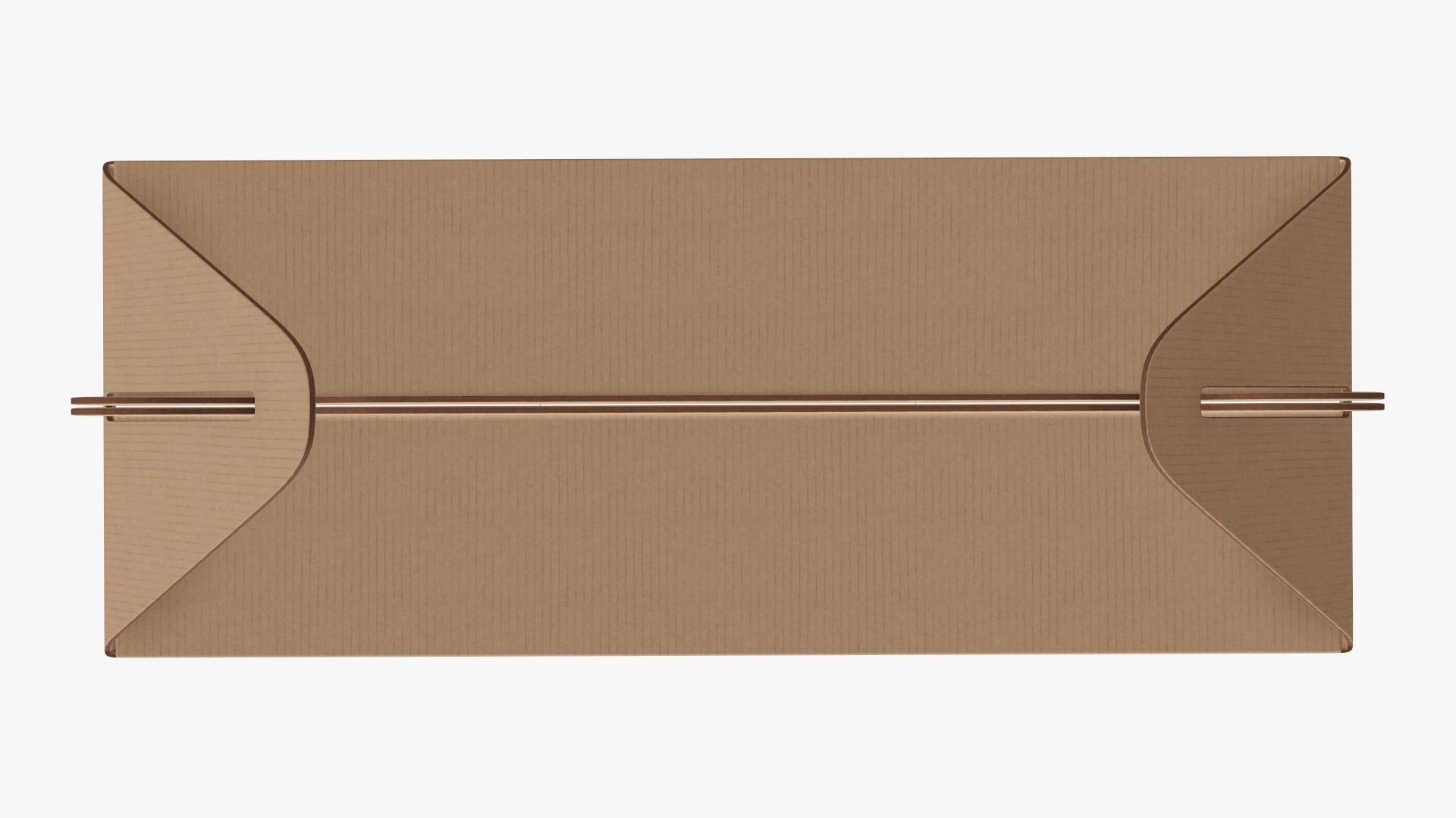 Gable box cardboard food packing 07 3D model_4