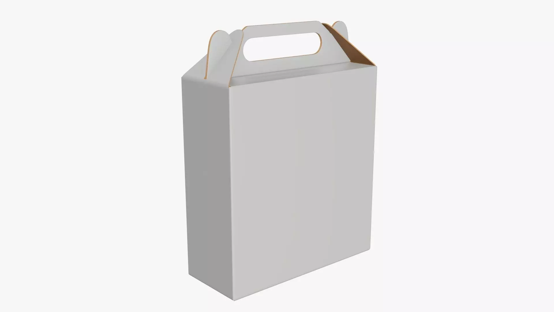 Gable box cardboard food packing 07 white 3D model