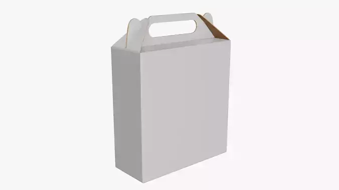 Gable box cardboard food packing 07 white