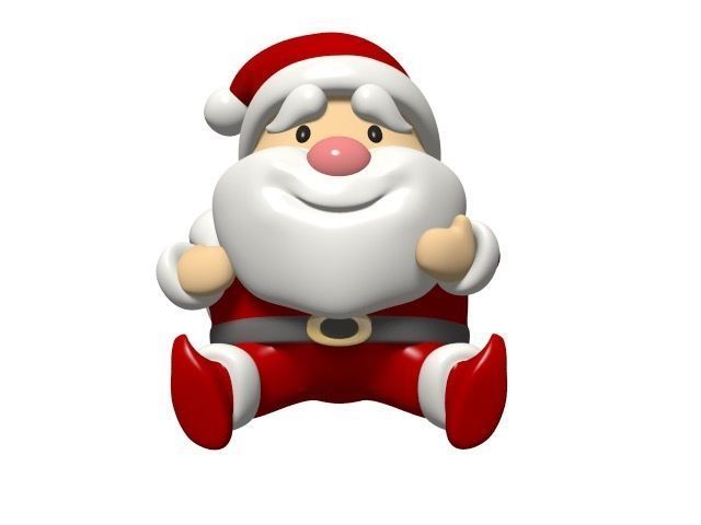 Santa Claus doll 3D model_2