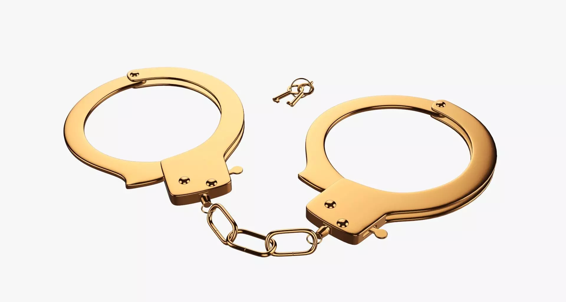 Golden handcuffs  3D model_0