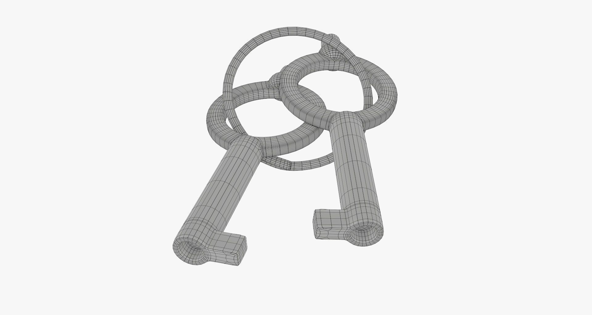 Golden handcuffs  3D model_7