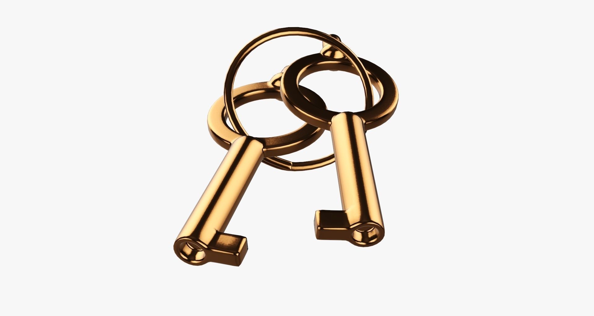 Golden handcuffs  3D model_2