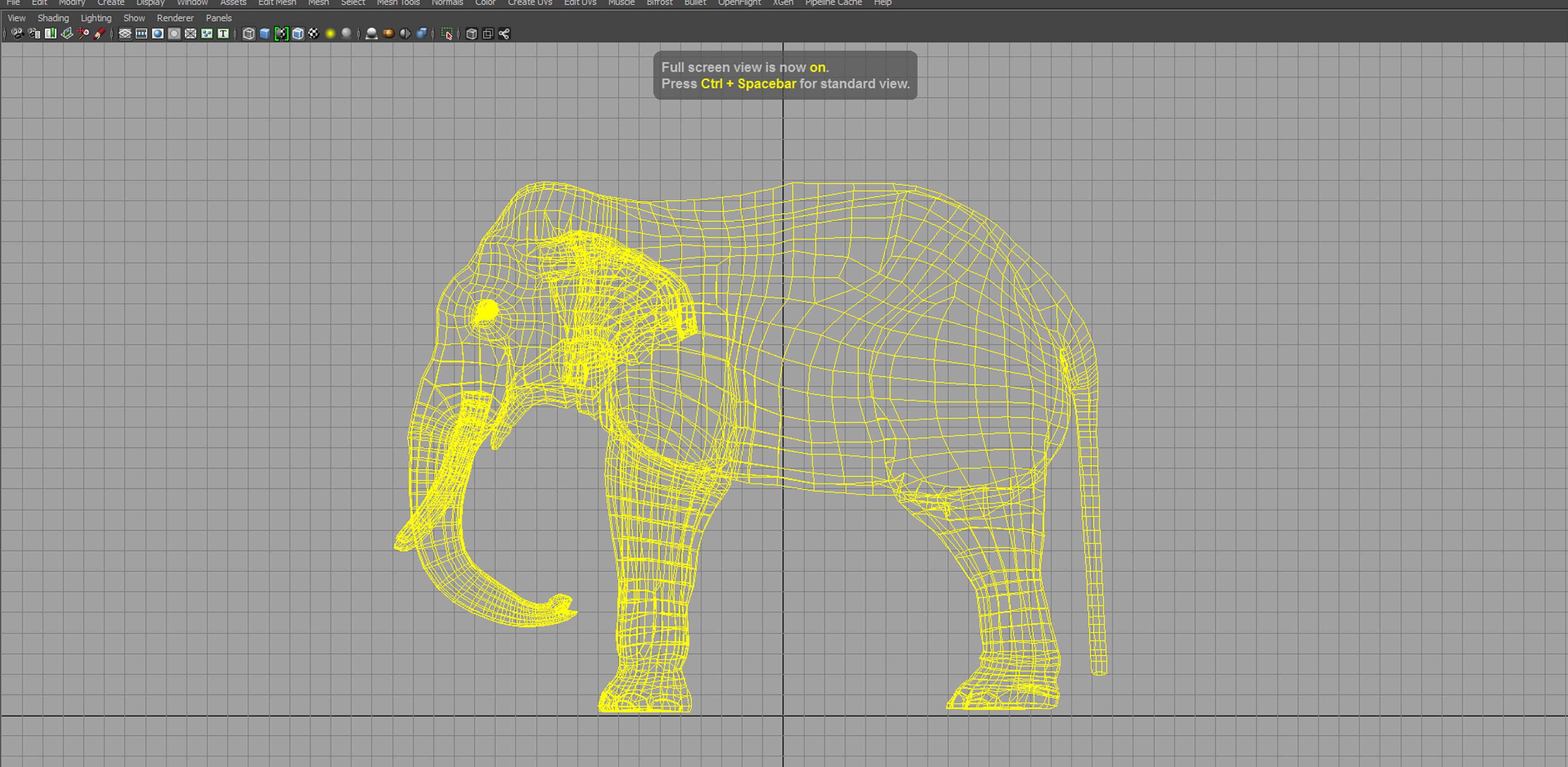 asian elephant 3d rig model 3D model_1
