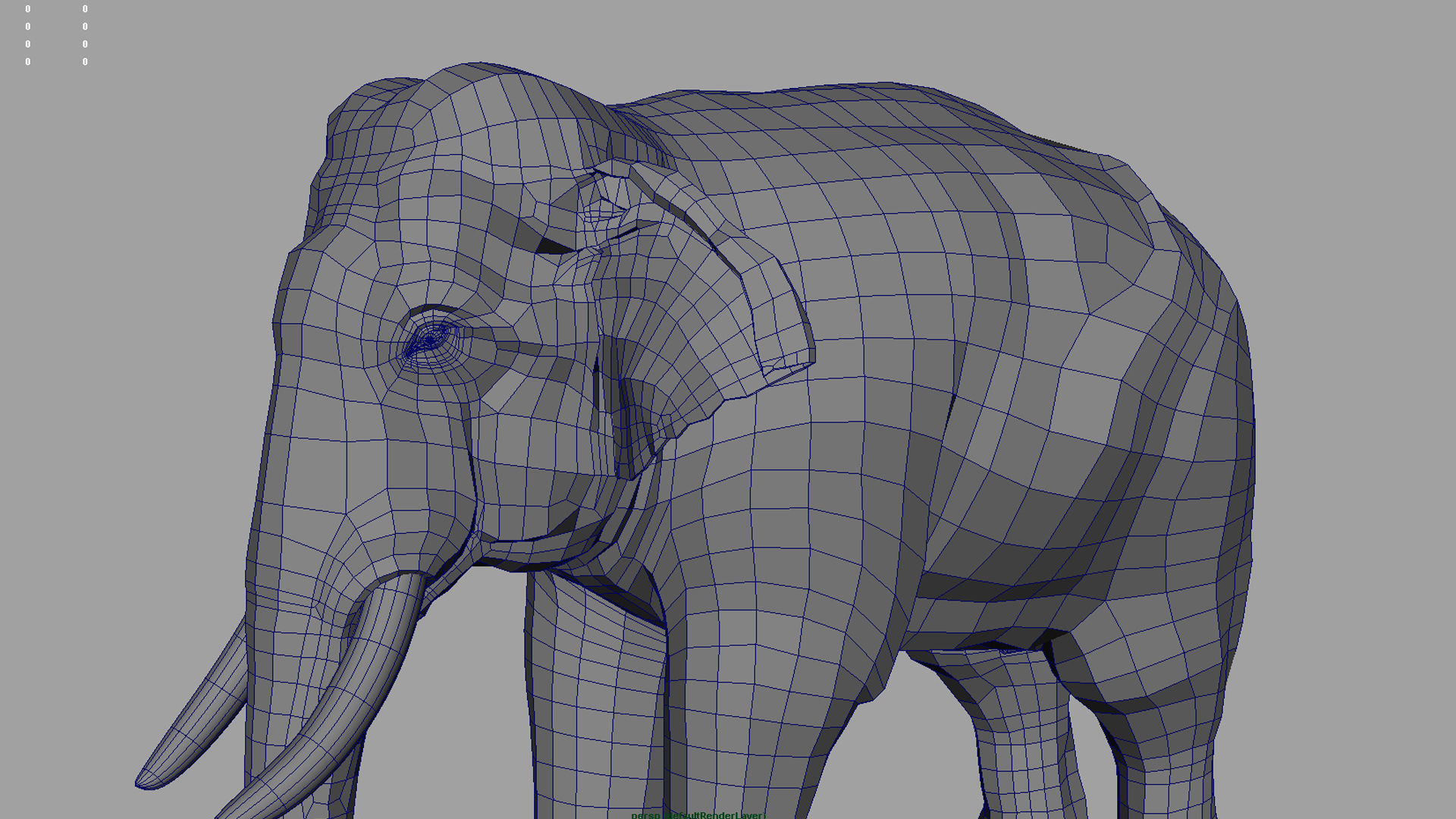 asian elephant 3d rig model 2 3D model_6