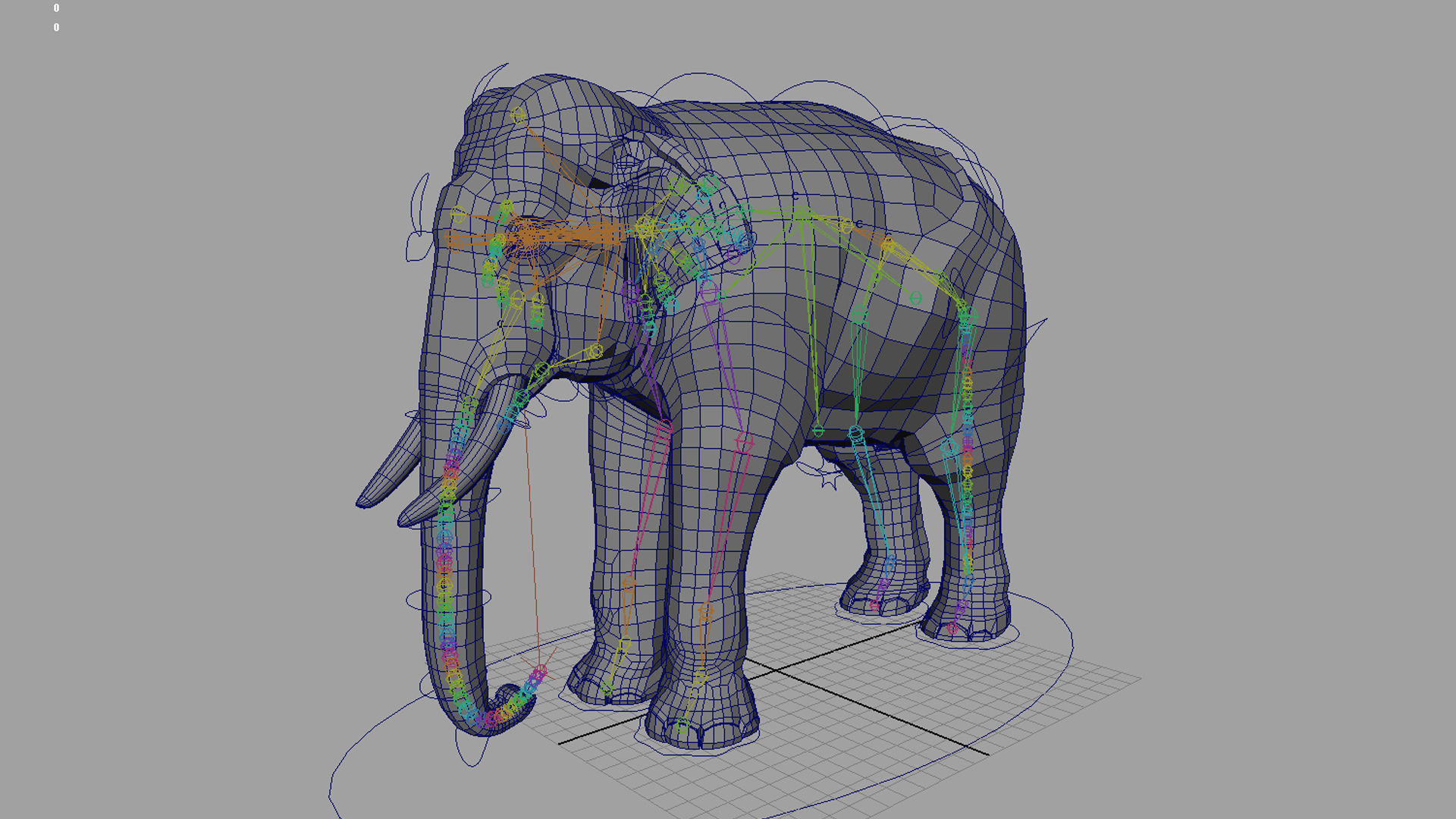 asian elephant 3d rig model 2 3D model_2