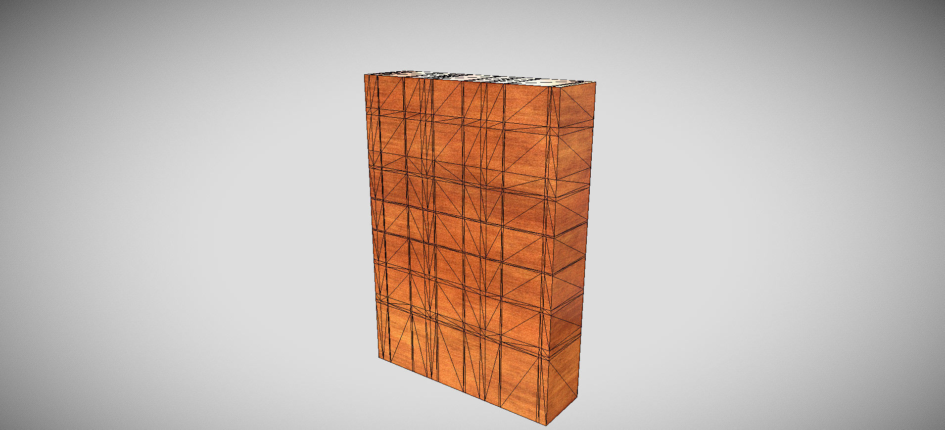 Wooden Showcase 3D model_49