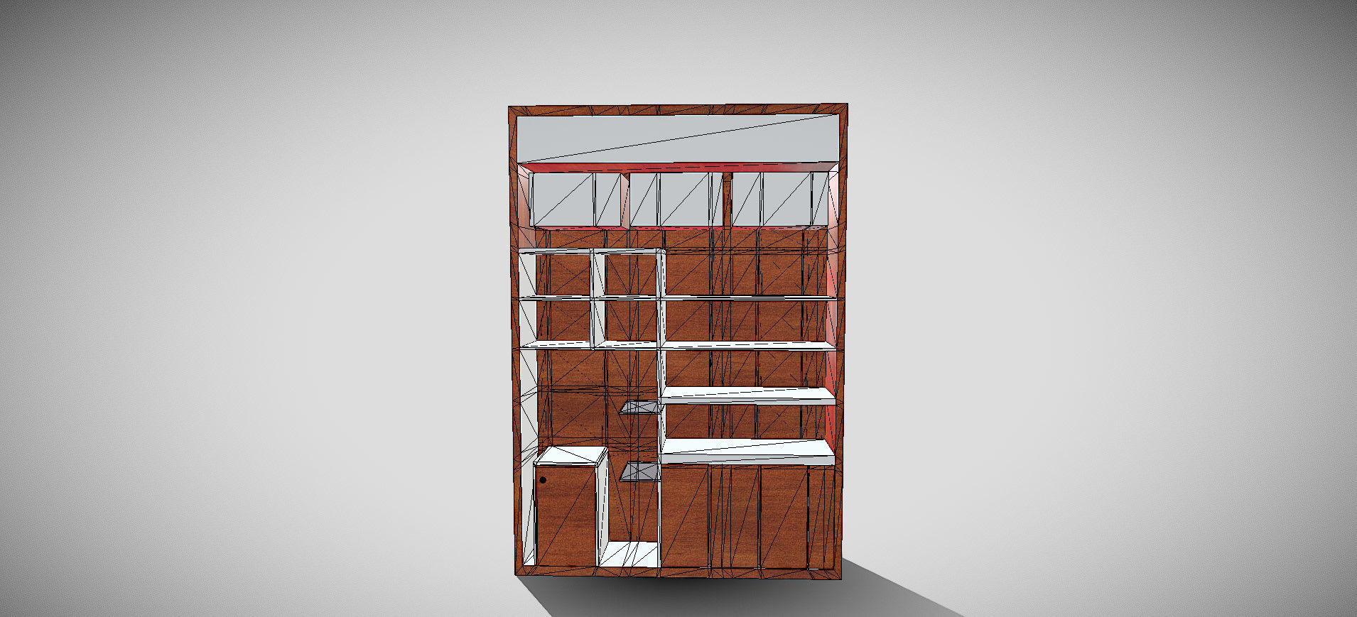 Wooden Showcase 3D model_69