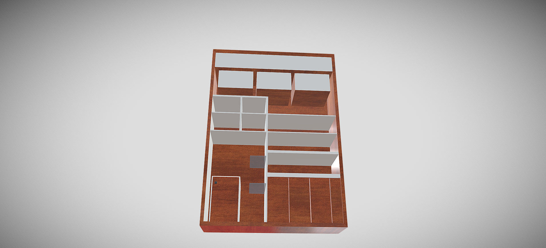 Wooden Showcase 3D model_10