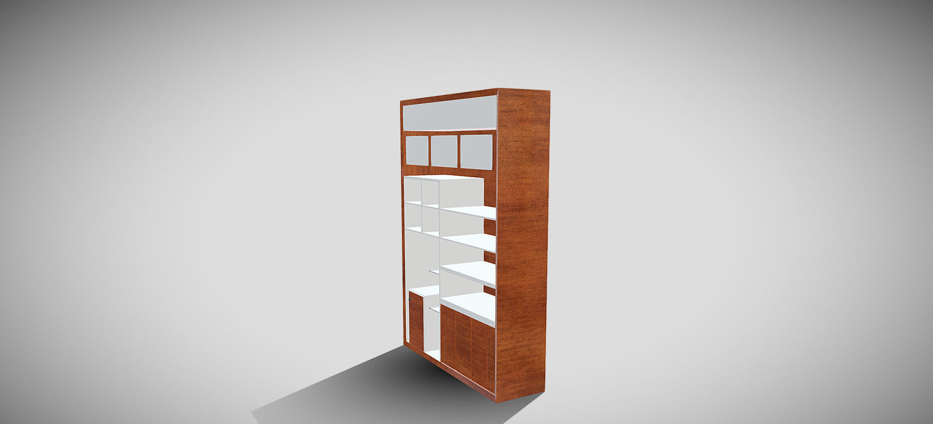 Wooden Showcase 3D model_56