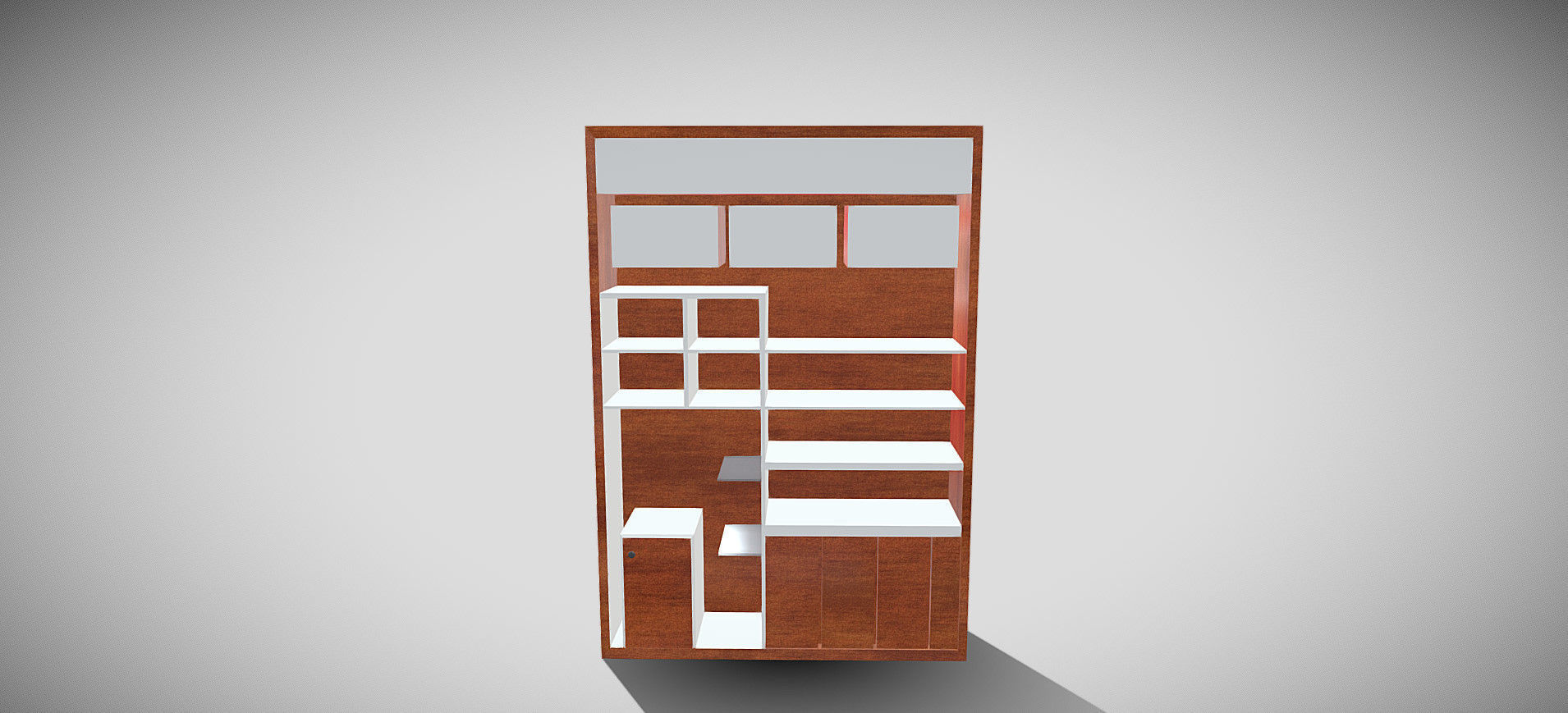 Wooden Showcase 3D model_23