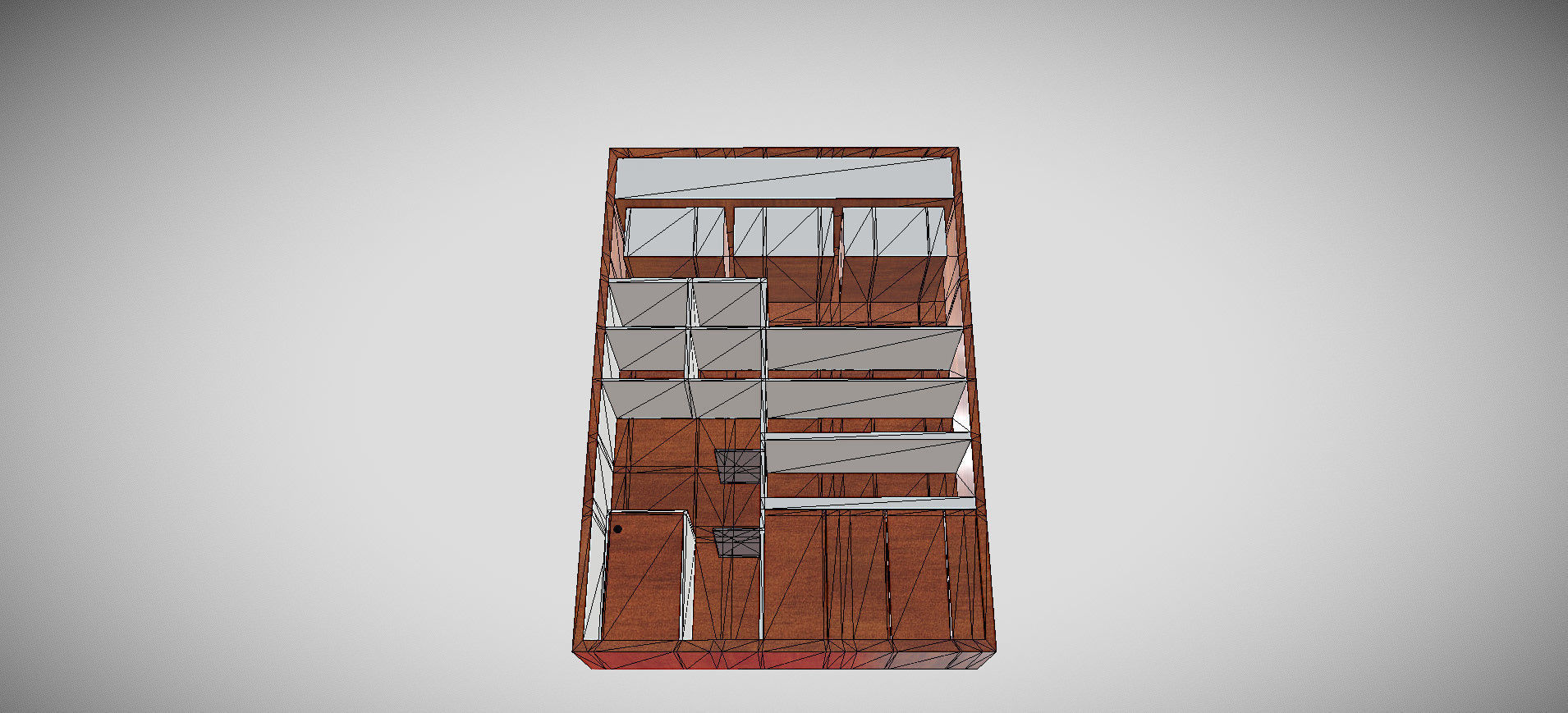 Wooden Showcase 3D model_55