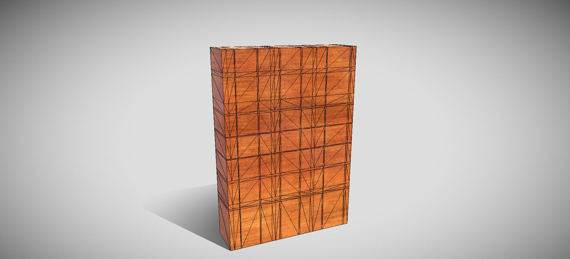 Wooden Showcase 3D model_47