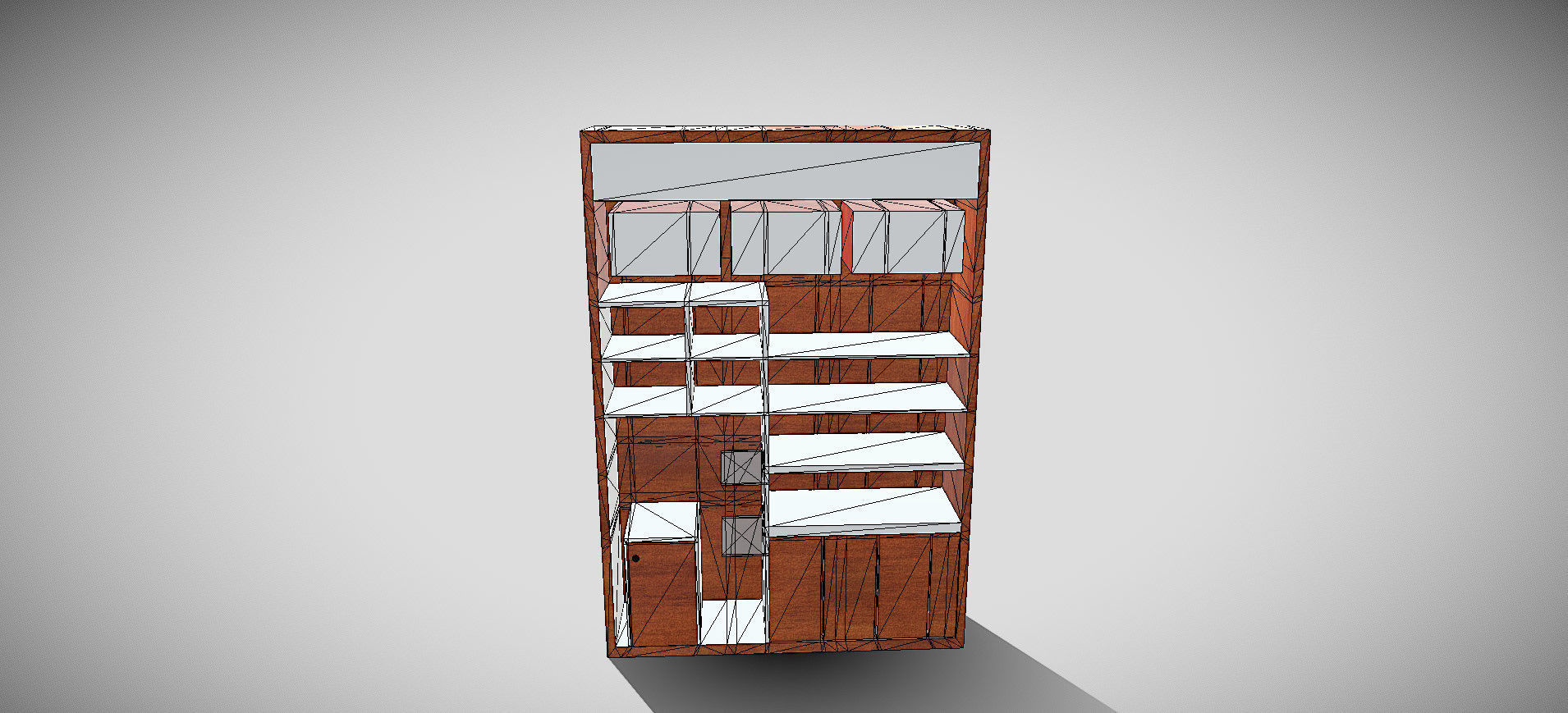 Wooden Showcase 3D model_54