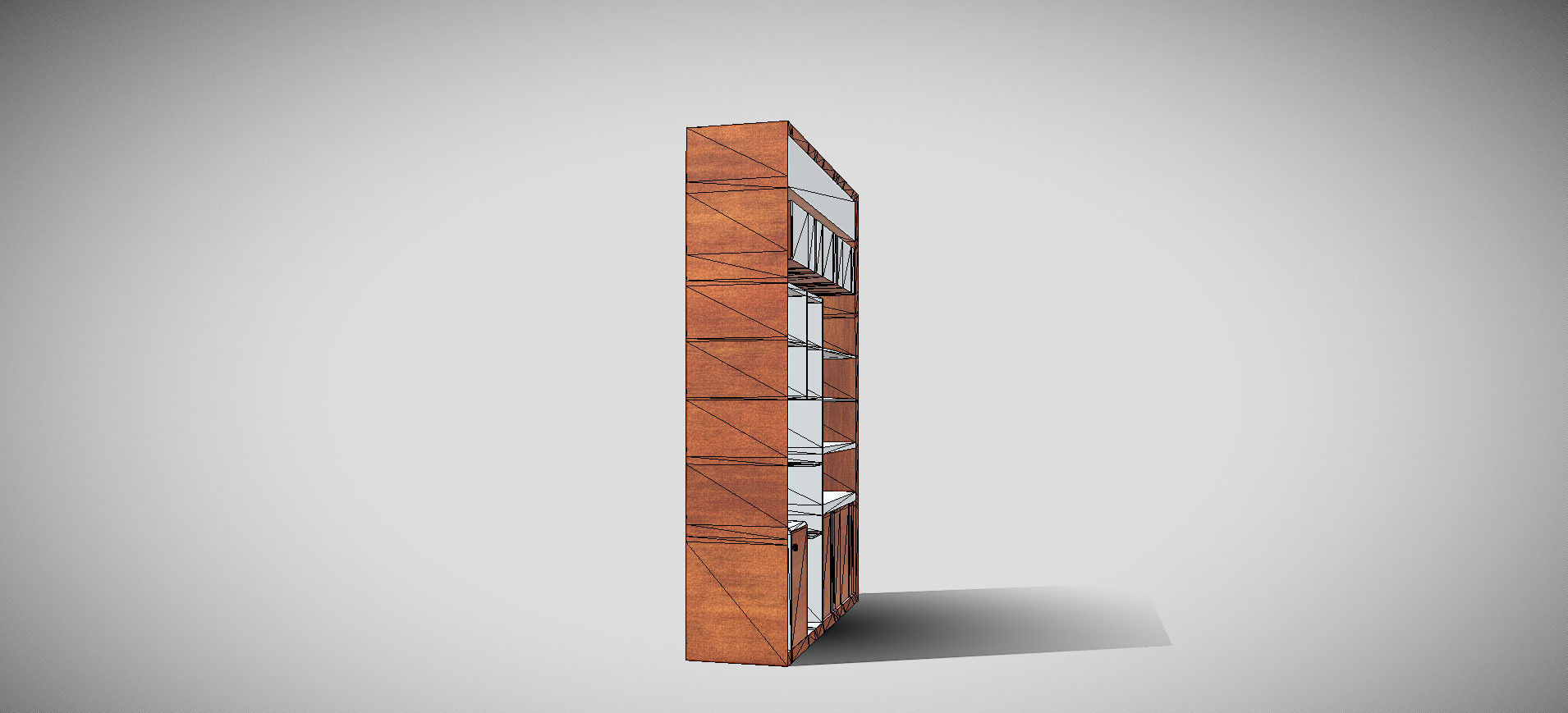 Wooden Showcase 3D model_65